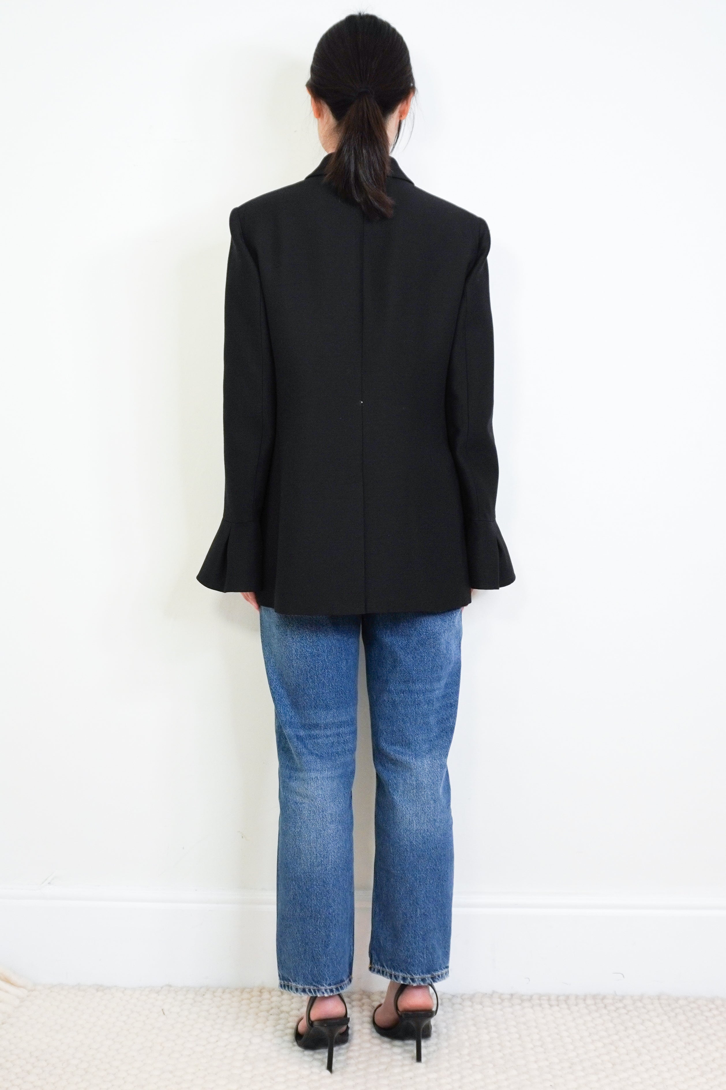 Valentino-Black-Single-Breasted-Blazer-back-picture-Chelsea-London