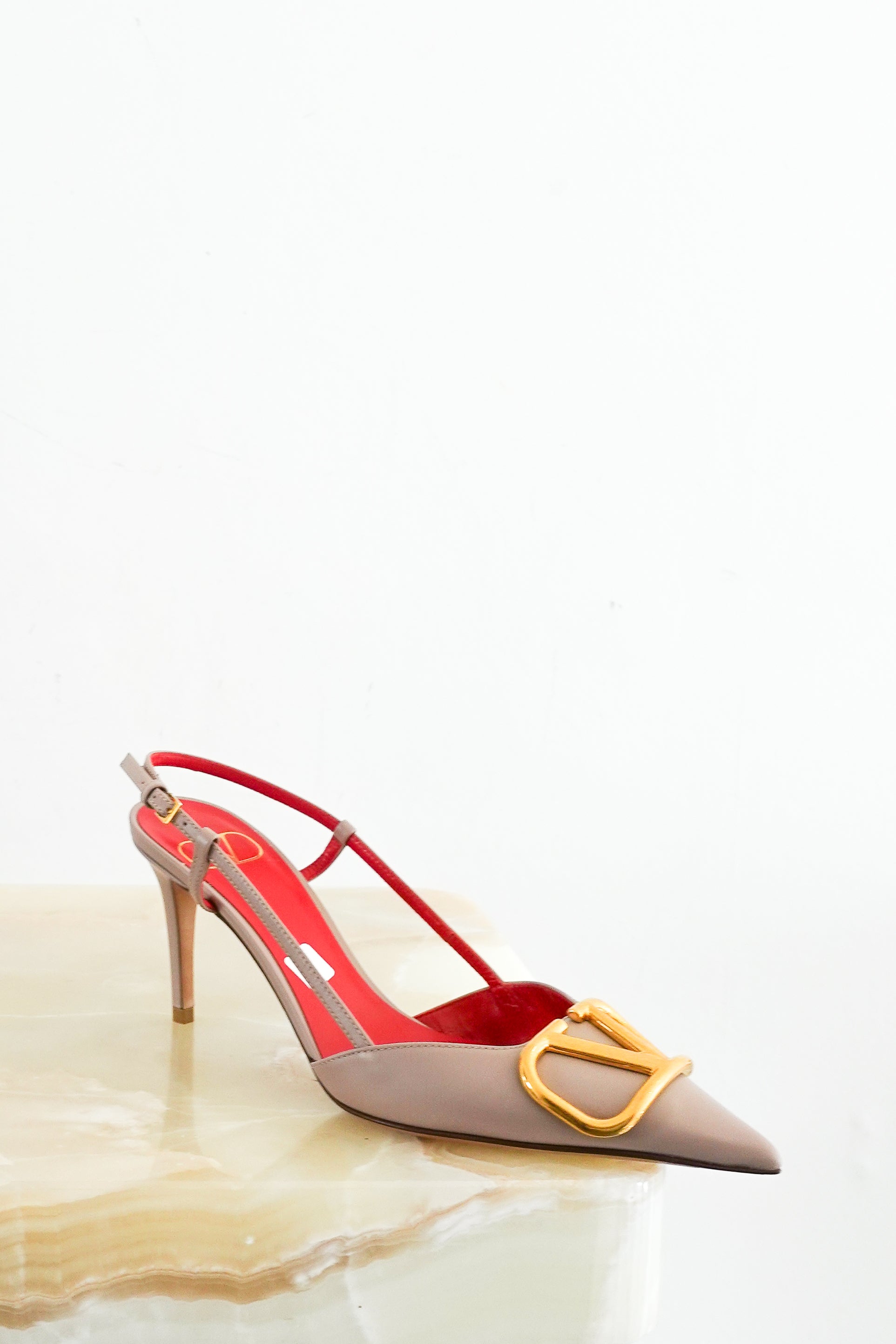 Valentino Garavani nude slingback heels