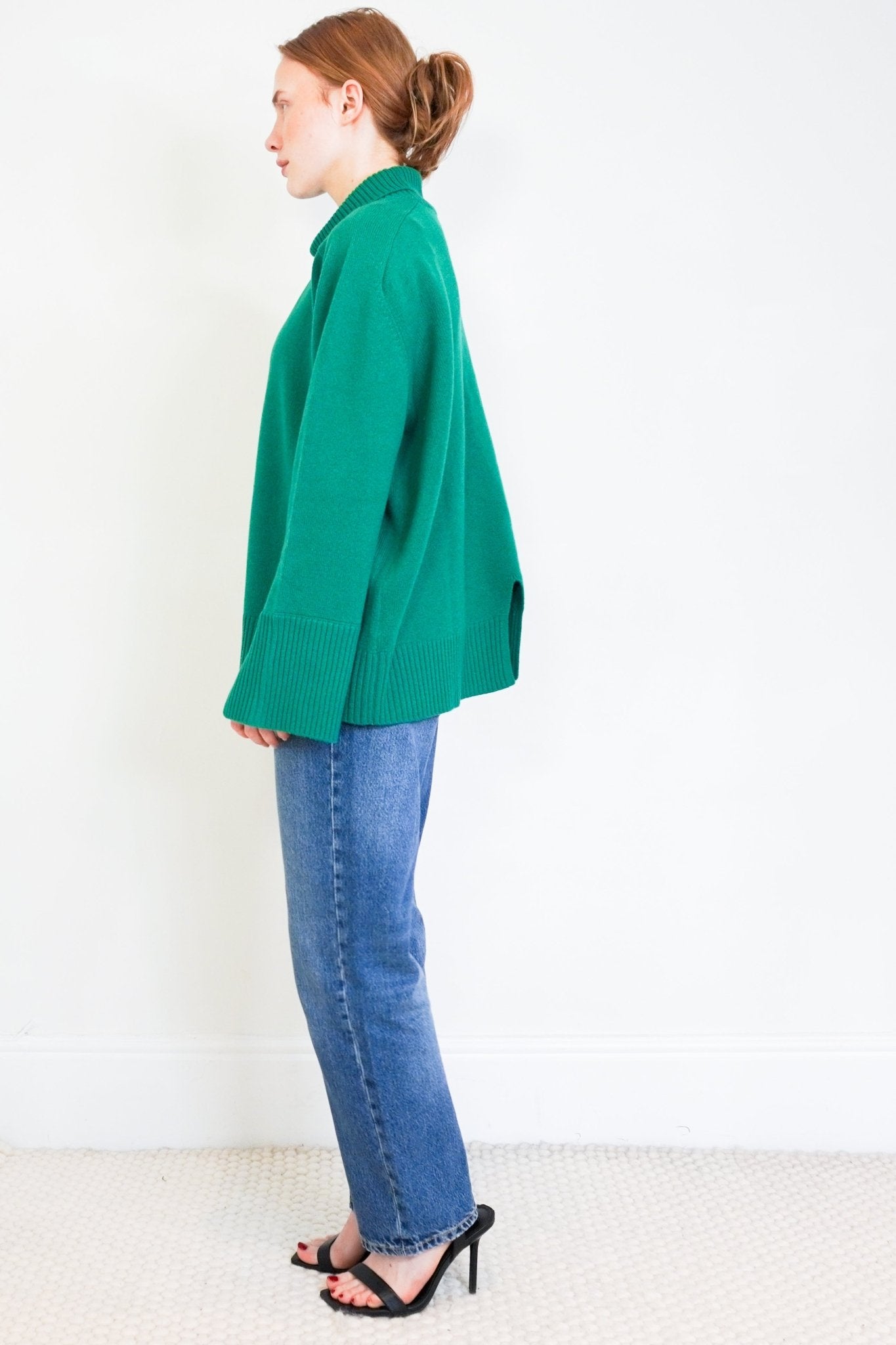 Van Kukil Green Polo Neck Cashmere Jumper RRP £450 | Authentic Preloved - Reloved Again