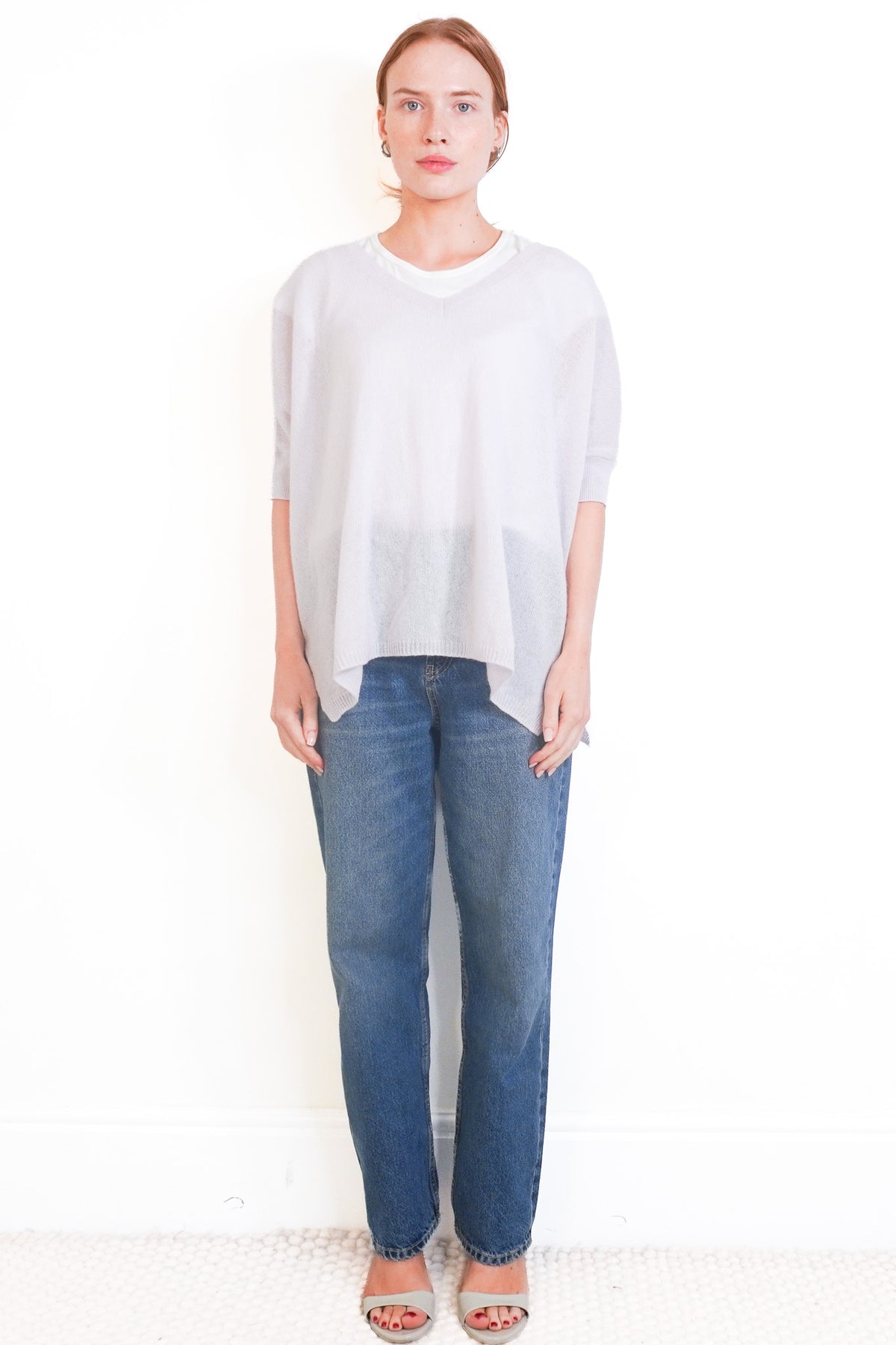 Van Kukil Cashmere Short Sleeve Jumper Front