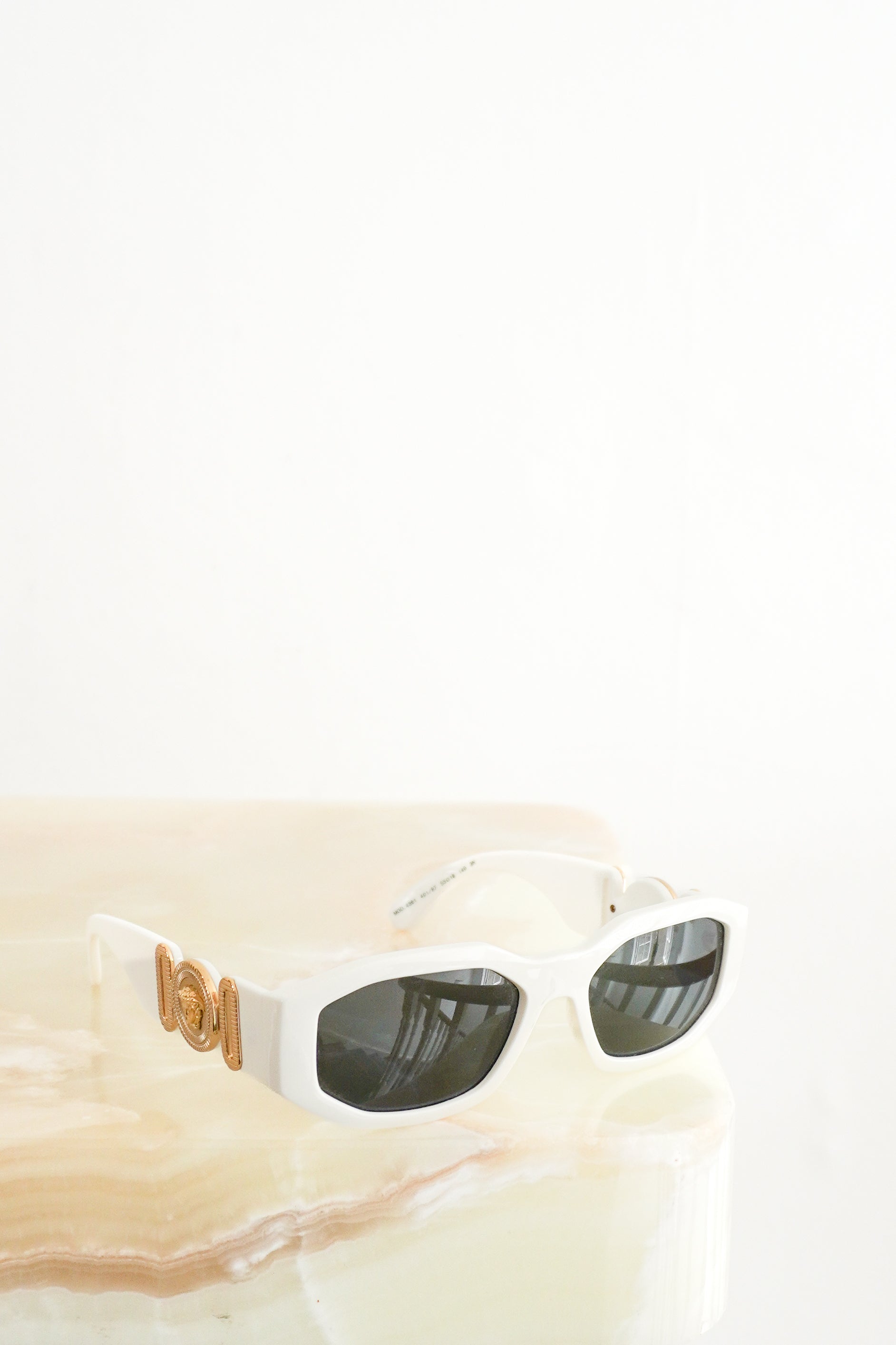 Versace VE4361 Medusa Biggie White Sunglasses front photo chelsea london