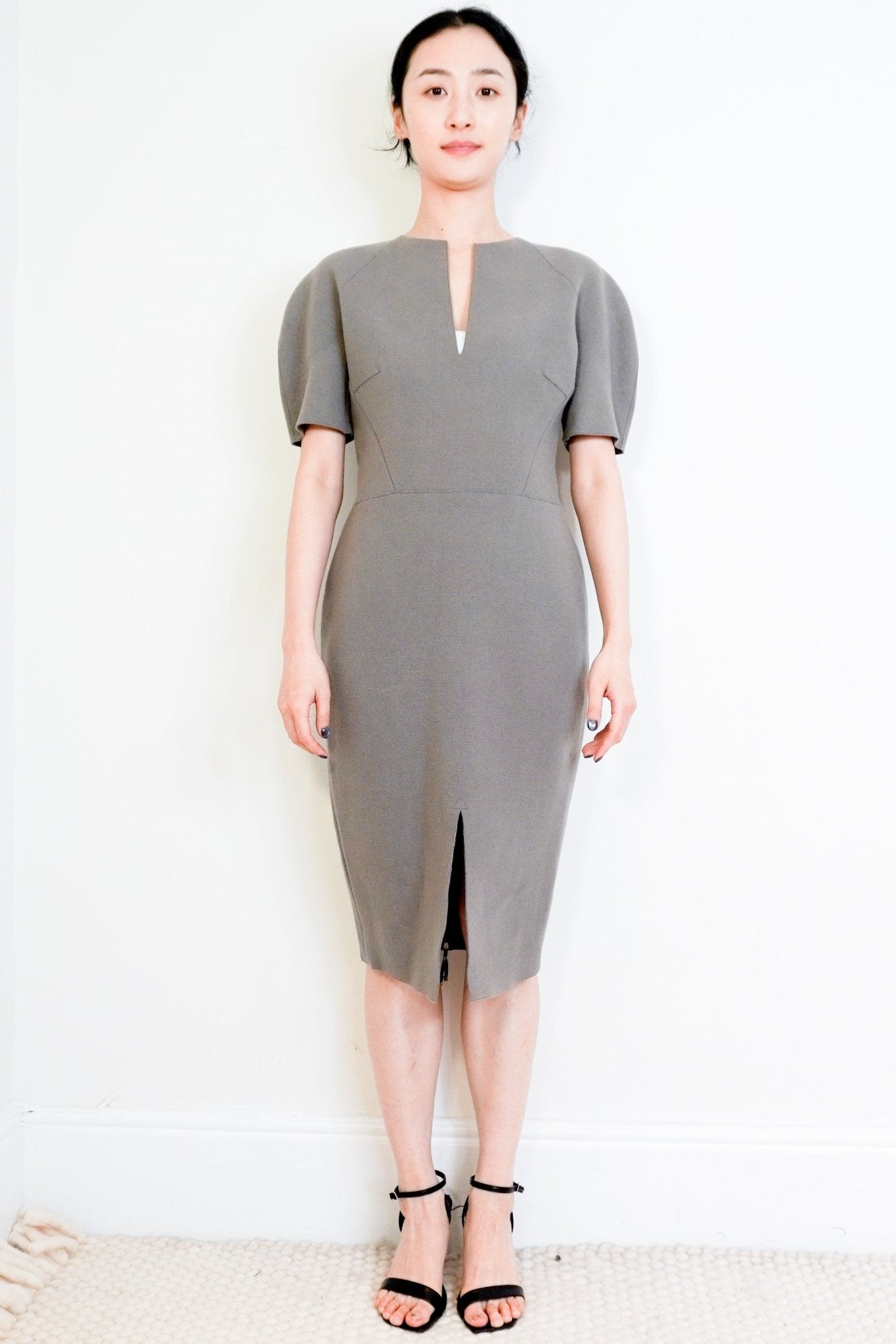 Victoria Beckham Grey Wool Dress RRP £850 | Authentic Preloved - Reloved Again