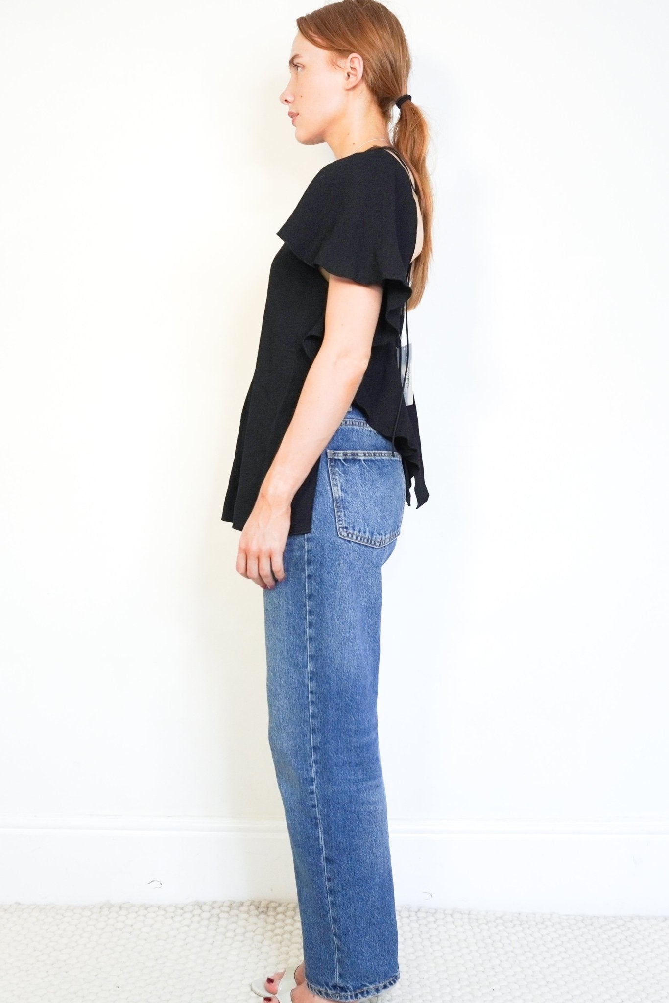 Victoria Beckham Black Crepe Open-Back Top (RRP £290) | Authentic Preloved - Reloved Again