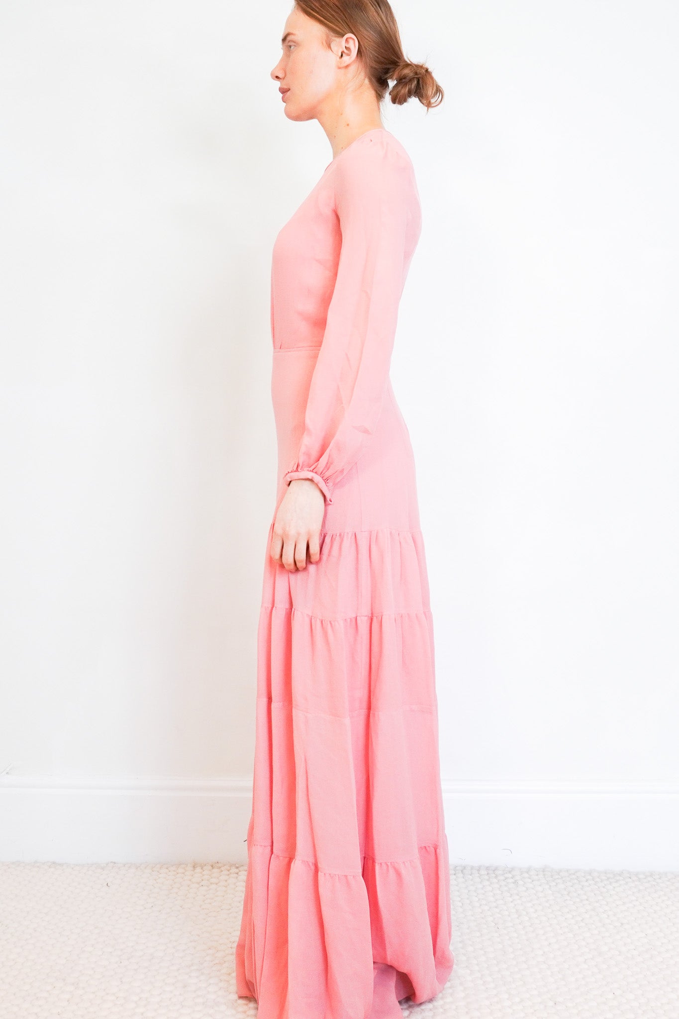 Vilshenko-Pink-Silk-Maxi-Dress-side-picture