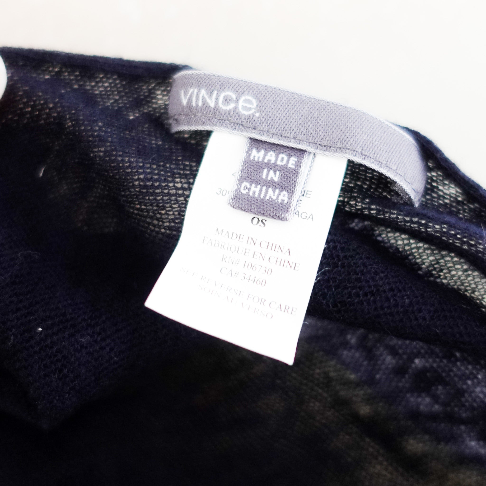 Vince Navy Scarf RRP £125 | Authentic Preloved - Reloved Again