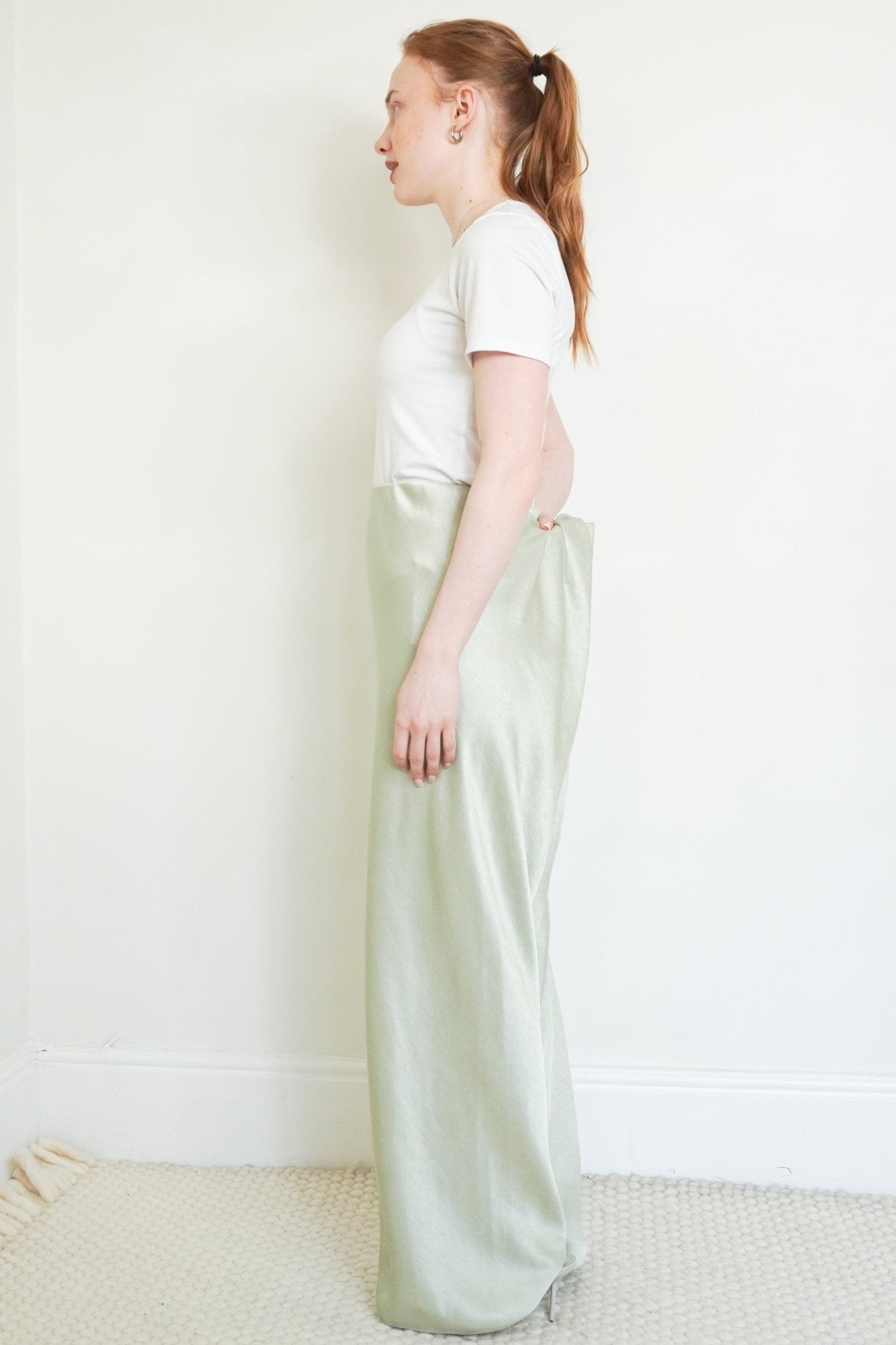 Vince Sage Green Satin Trousers RRP £300 | Authentic Preloved - Reloved Again