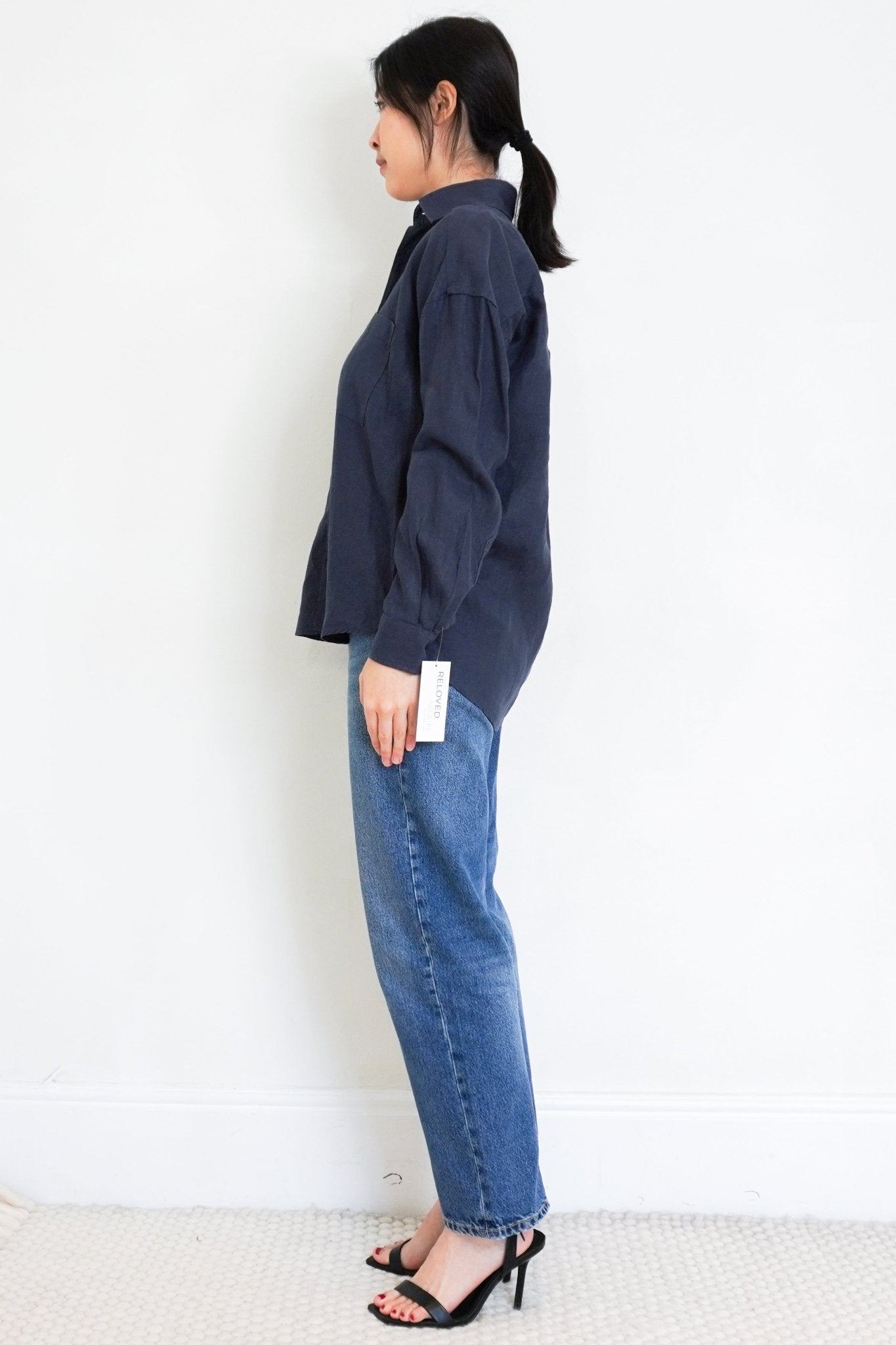 WNU The Weekend Navy Linen Shirt RRP £130 | Authentic Preloved - Reloved Again