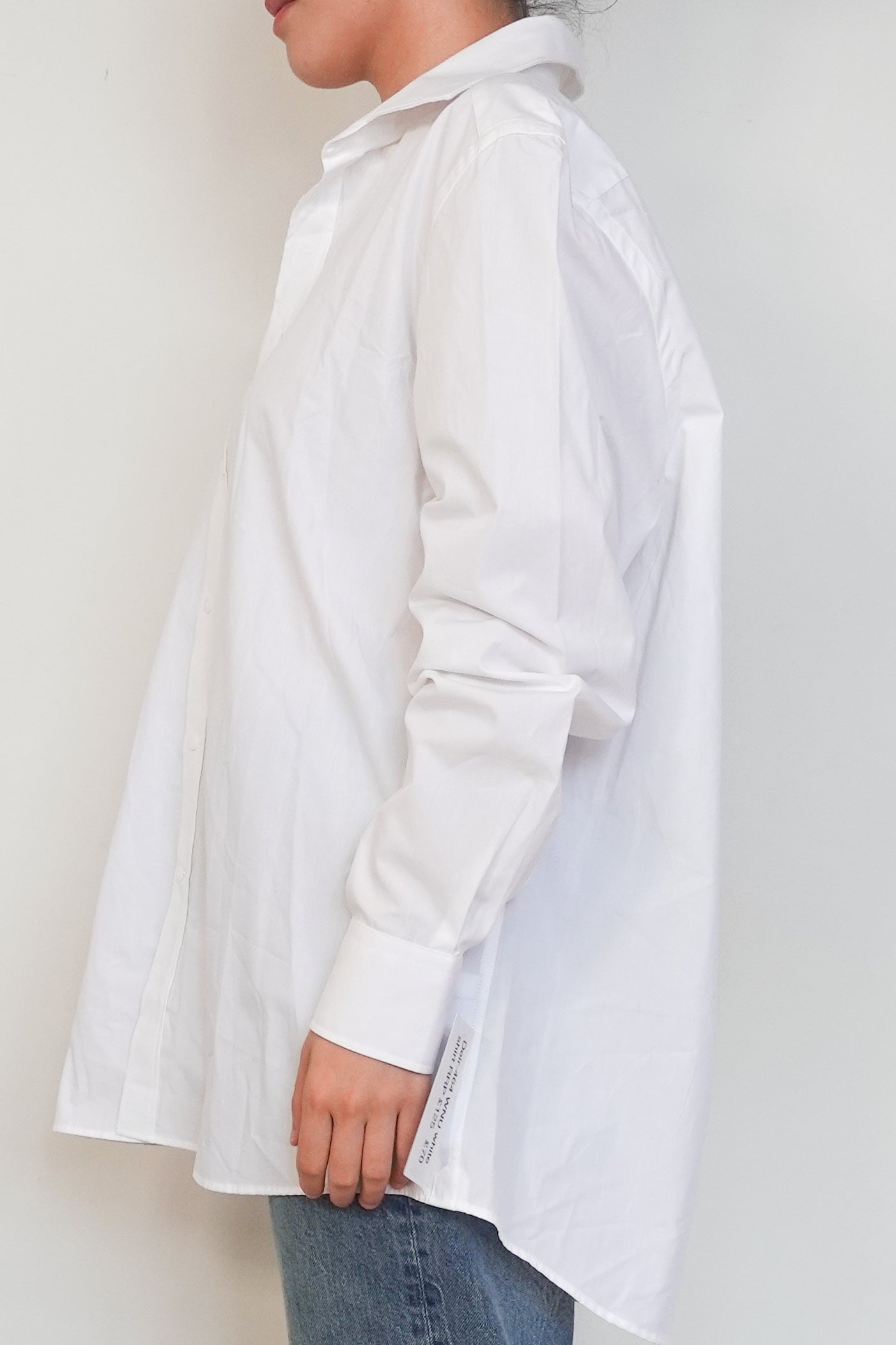 WNU White Oversize Boyfriend Style Cotton Shirt RRP £125 | Authentic Preloved - Reloved Again