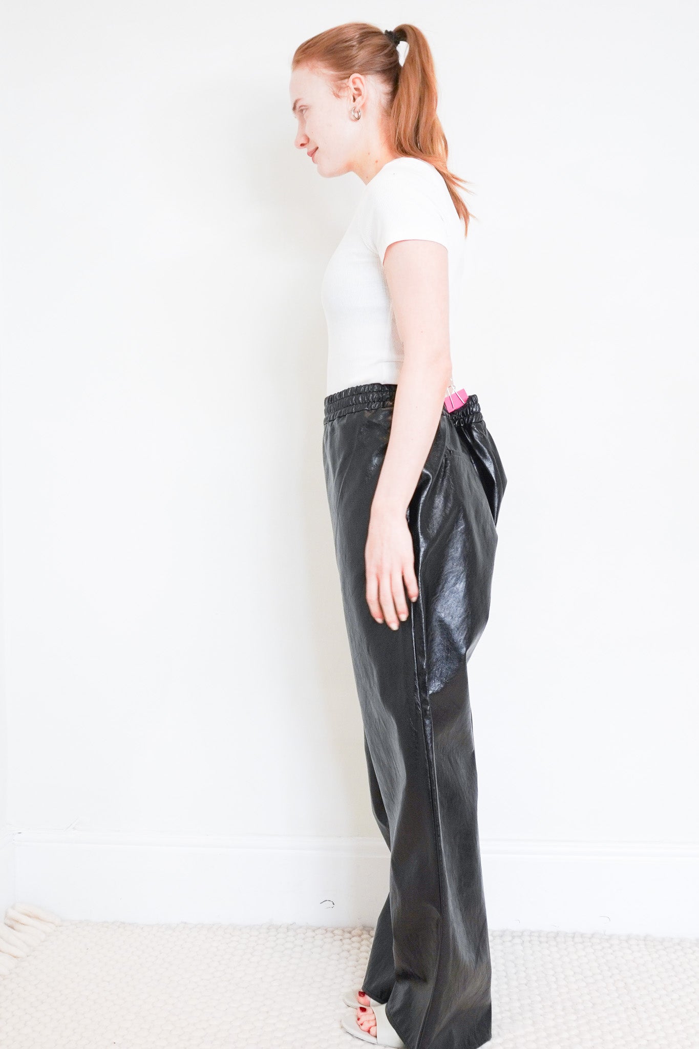 Weekend Max Mara Black Faux Leather Trouser RRP £600 | Authentic Preloved - Reloved Again