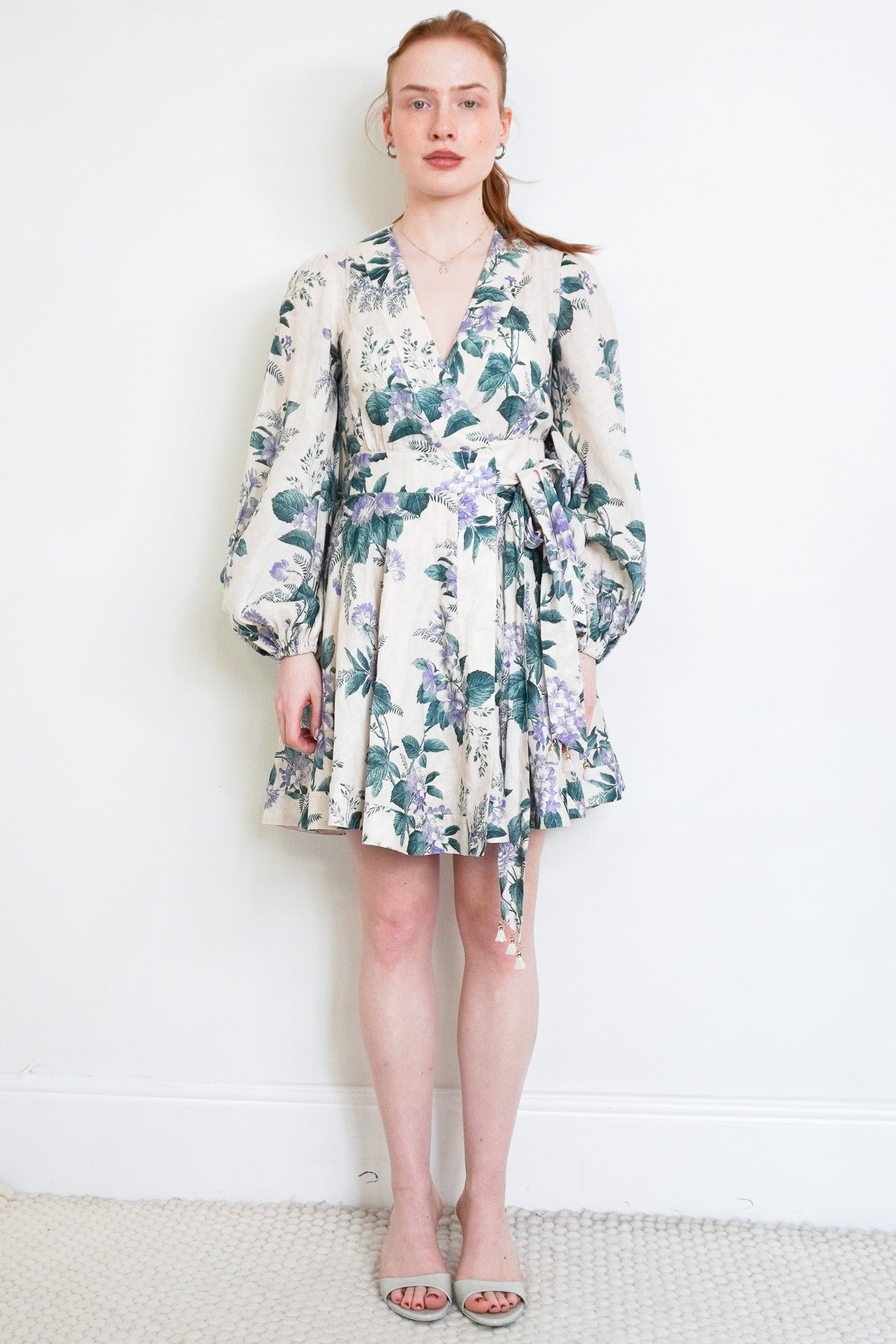 Zimmermann Cassia Floral Linen Mini Dress RRP £540 | Authentic Preloved - Reloved Again