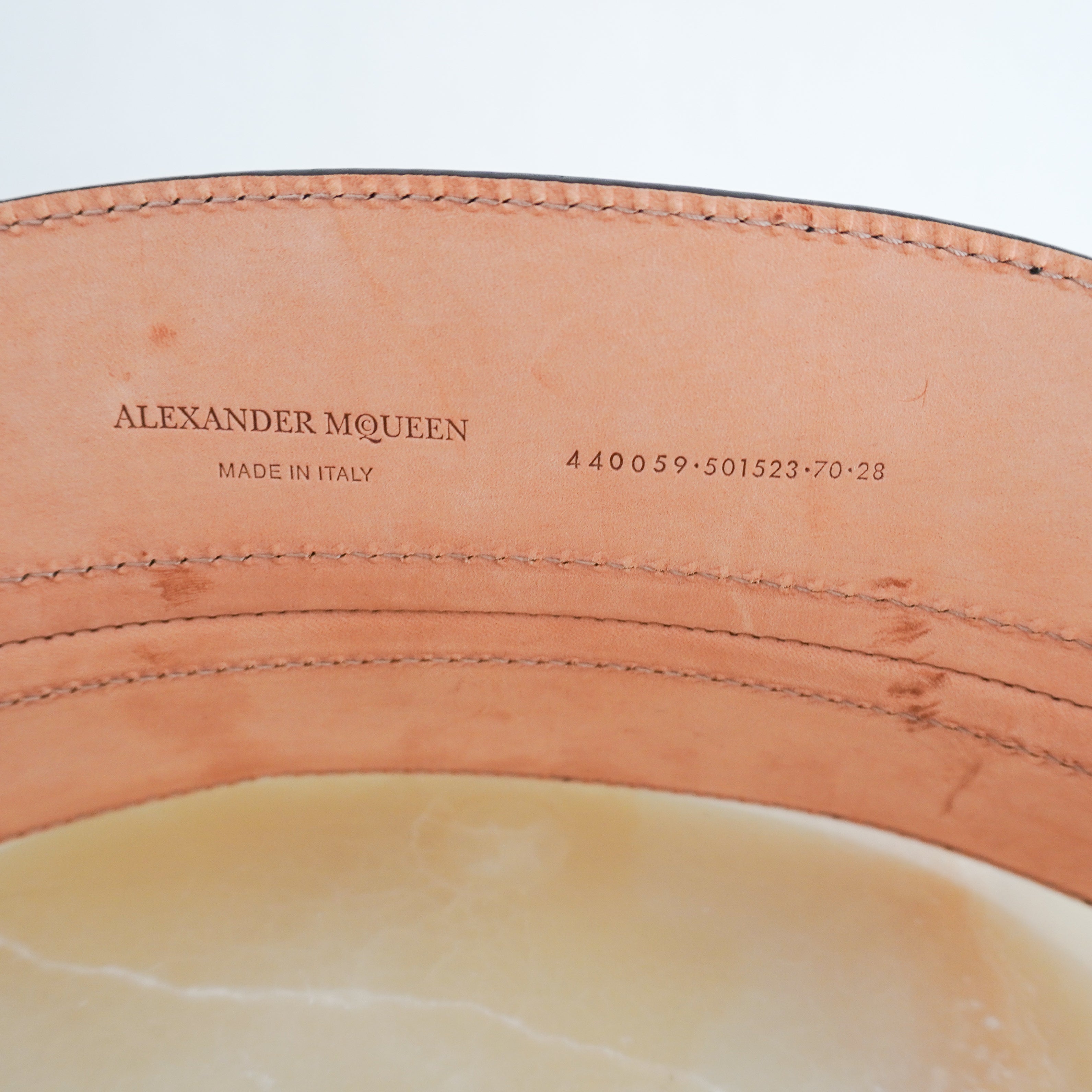 Serial code image of the Alexander Mcqueen Corset belt