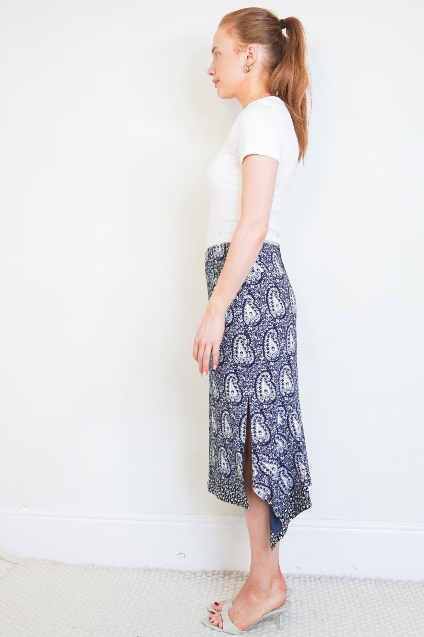 Altuzarra printed blue skirt (RRP £300) | Authentic Preloved - Reloved Again