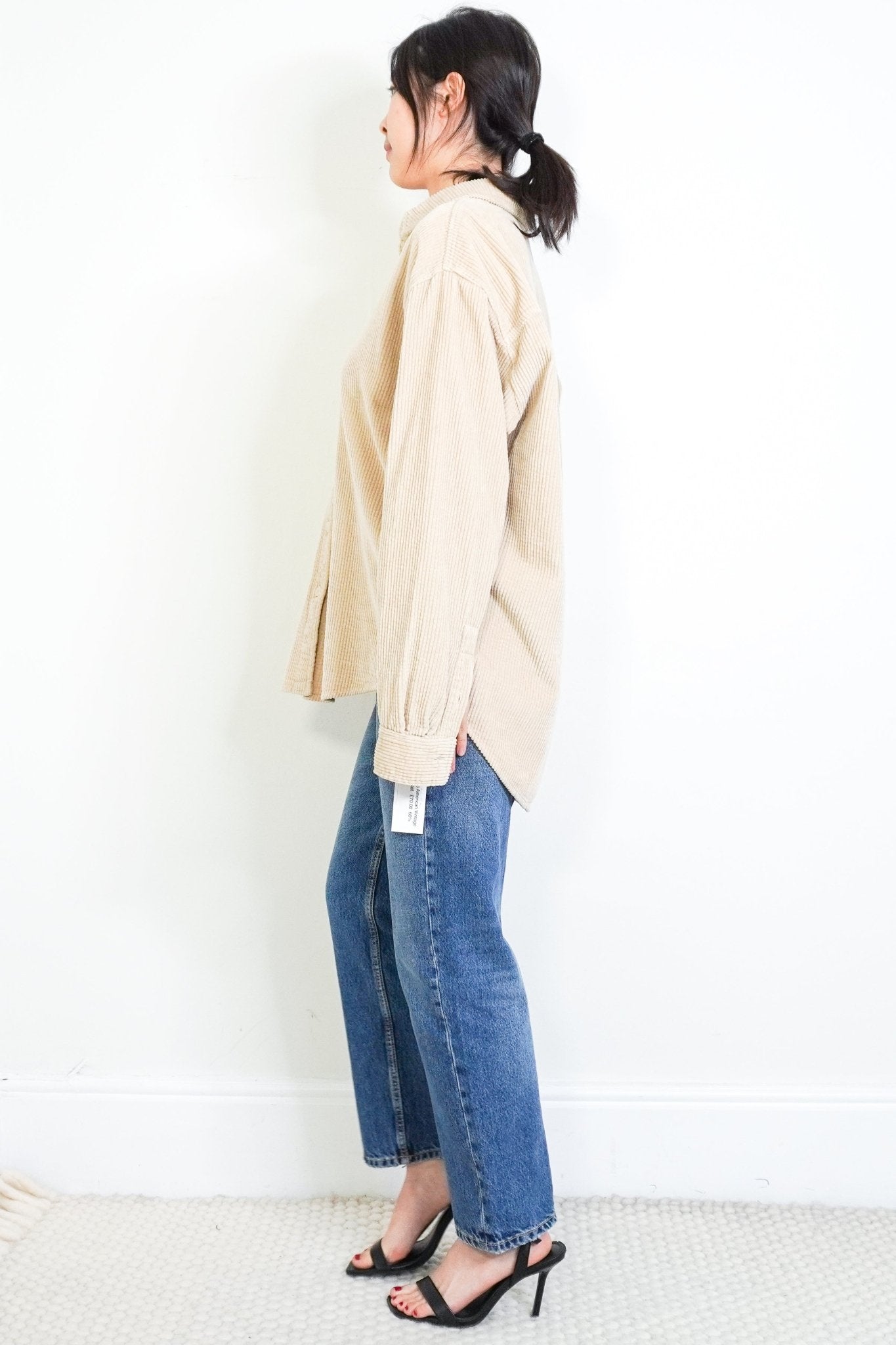 American Beige Corduroy Shacket RRP £165 | Authentic Preloved - Reloved Again