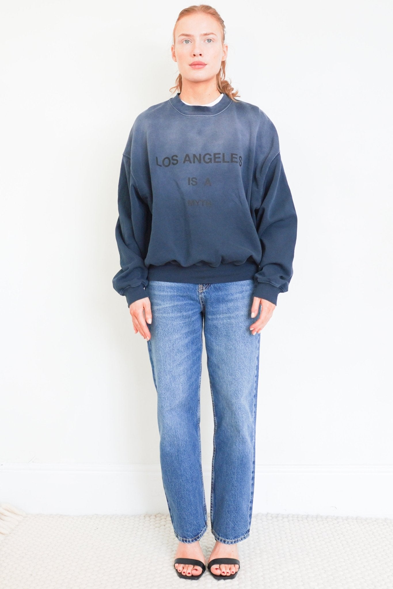 Anine Bing Blue Los Angeles Is A Myth Sweatshirt RRP £200 | Authentic Preloved - Reloved Again