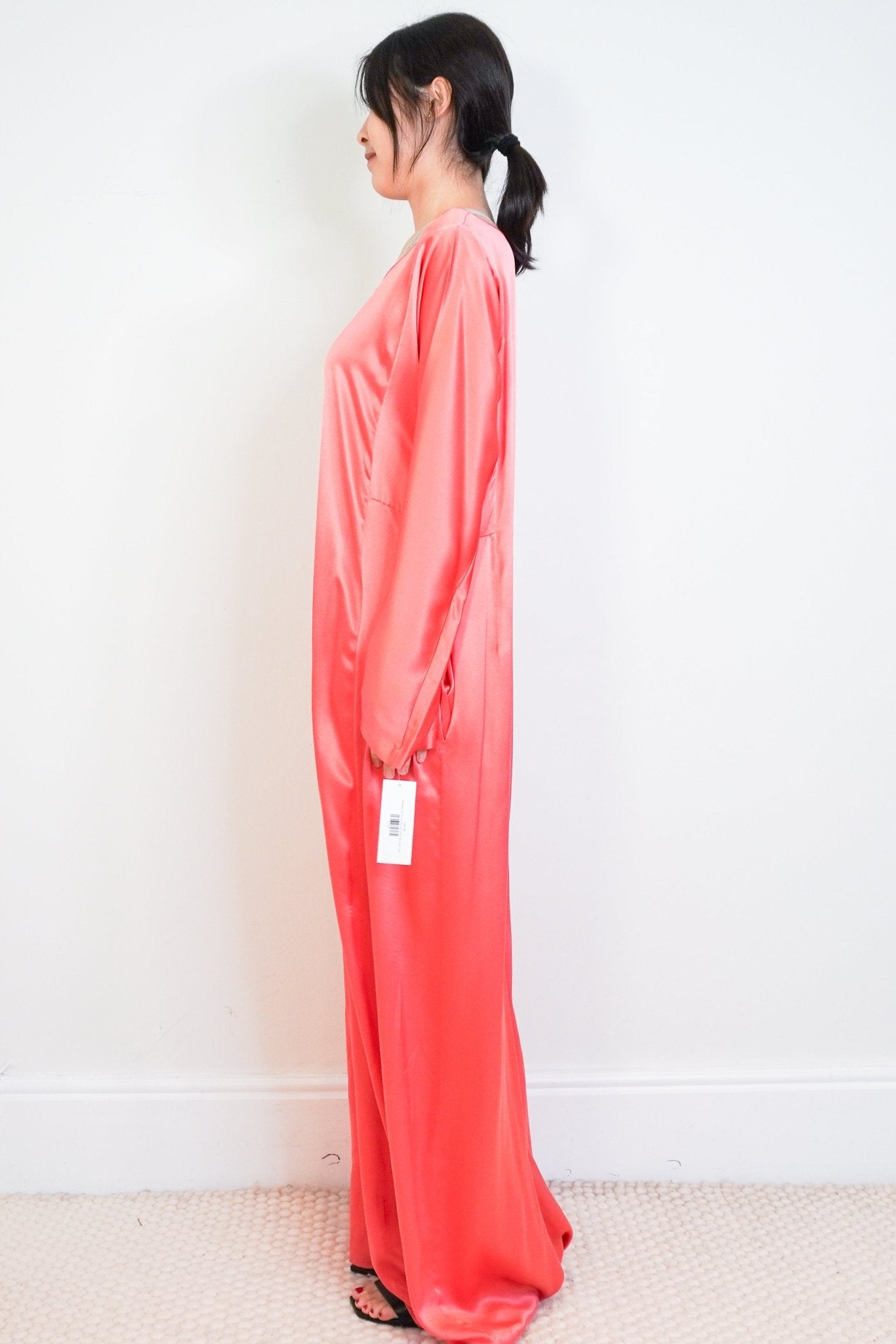 BERNEDETTE Pink Silk Maxi Dress RRP £700 - OUTLET NO RETURNS - Reloved Again