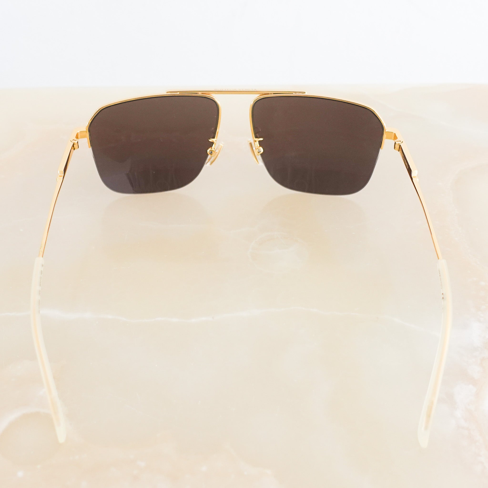 Bottega Veneta Aviator Gold Sunglassses RRP £450 | Authentic Preloved - Reloved Again