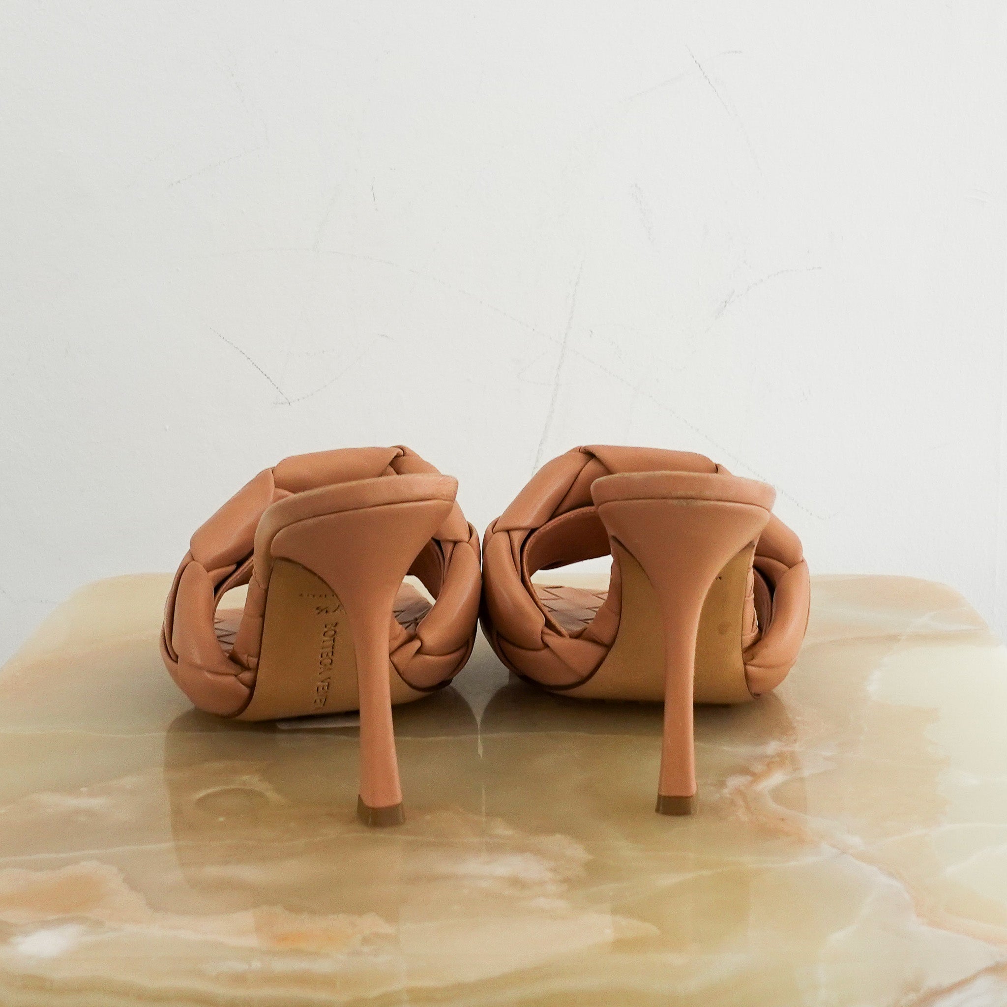Bottega Veneta Lido Mules in Beige RRP £1100 | Authentic Preloved - Reloved Again