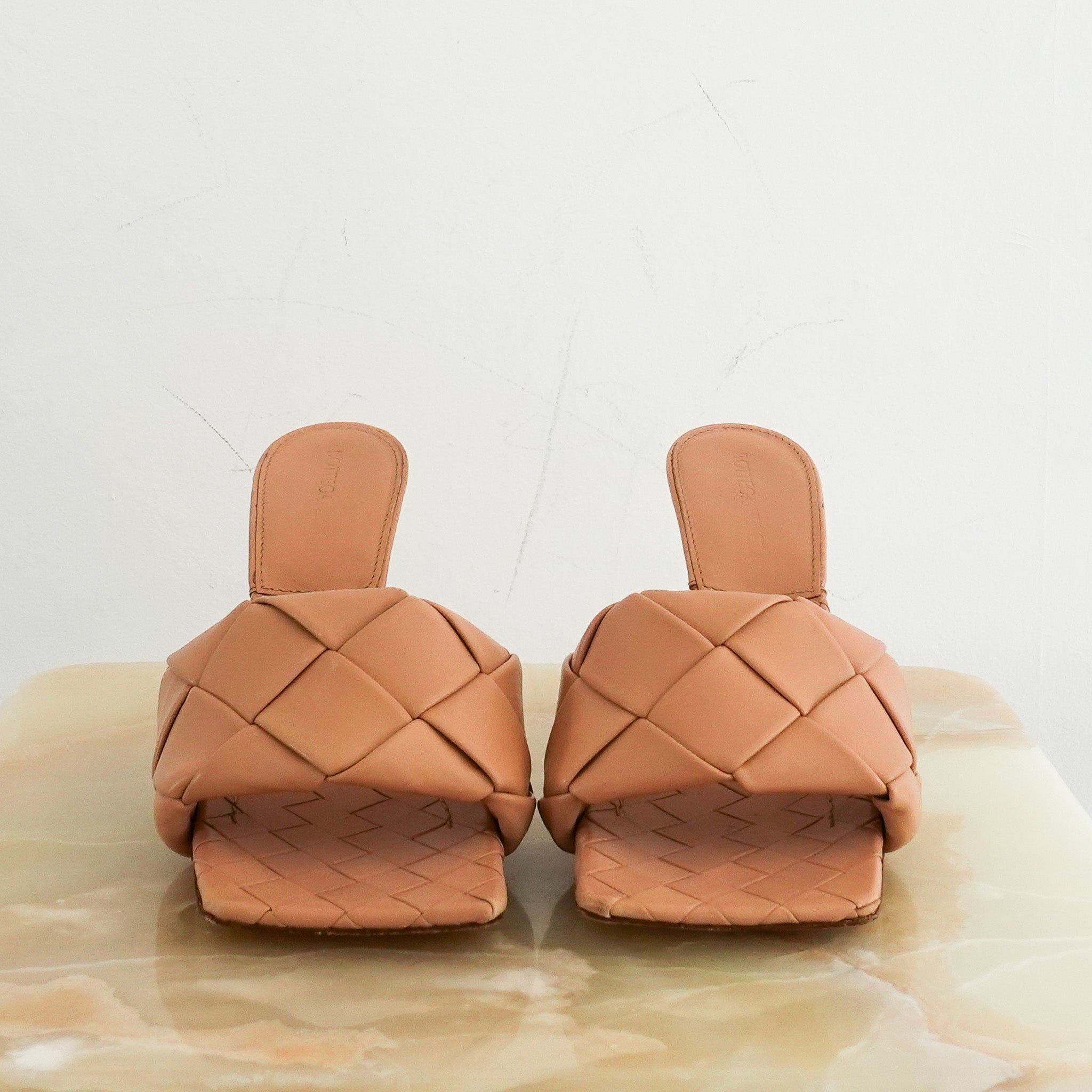 Bottega Veneta Lido Mules in Beige RRP £1100 | Authentic Preloved - Reloved Again