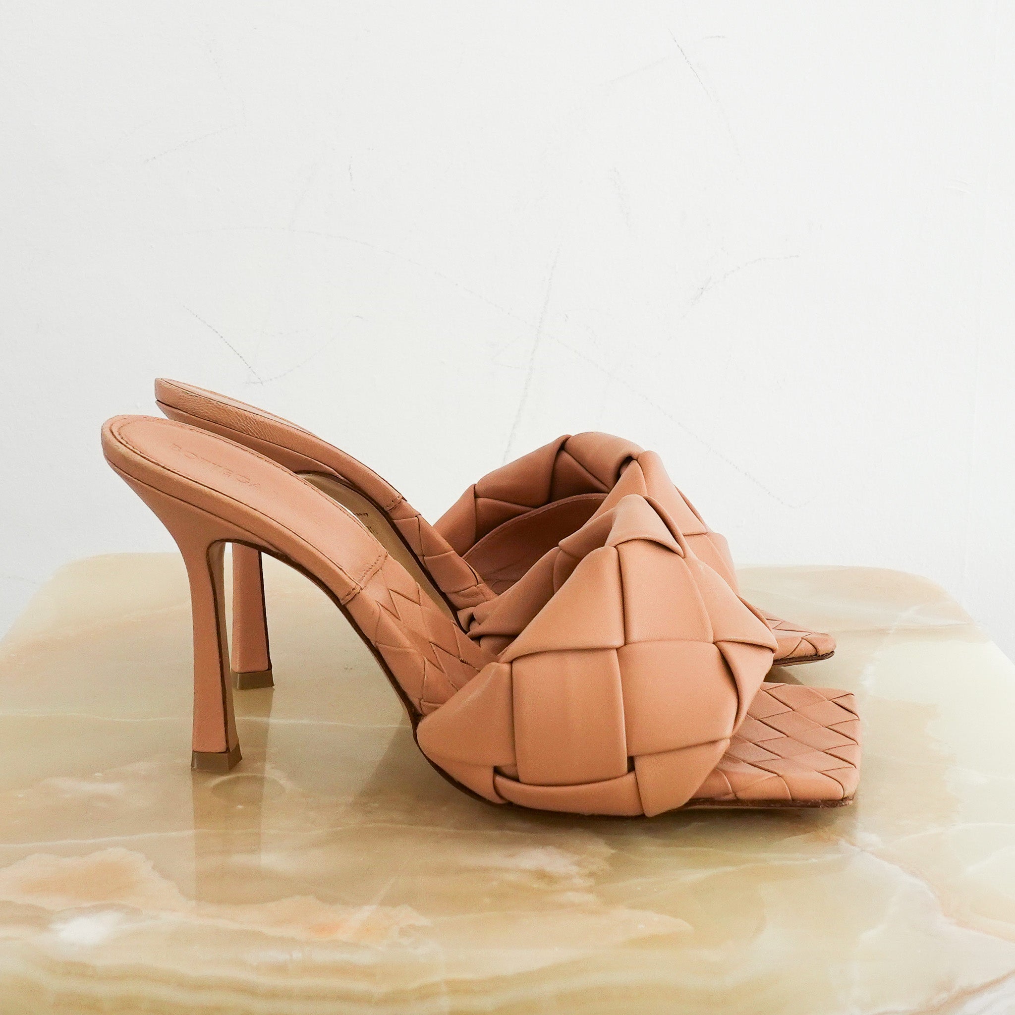 Bottega Veneta Lido Mules in Beige RRP £1100 | Authentic Preloved - Reloved Again