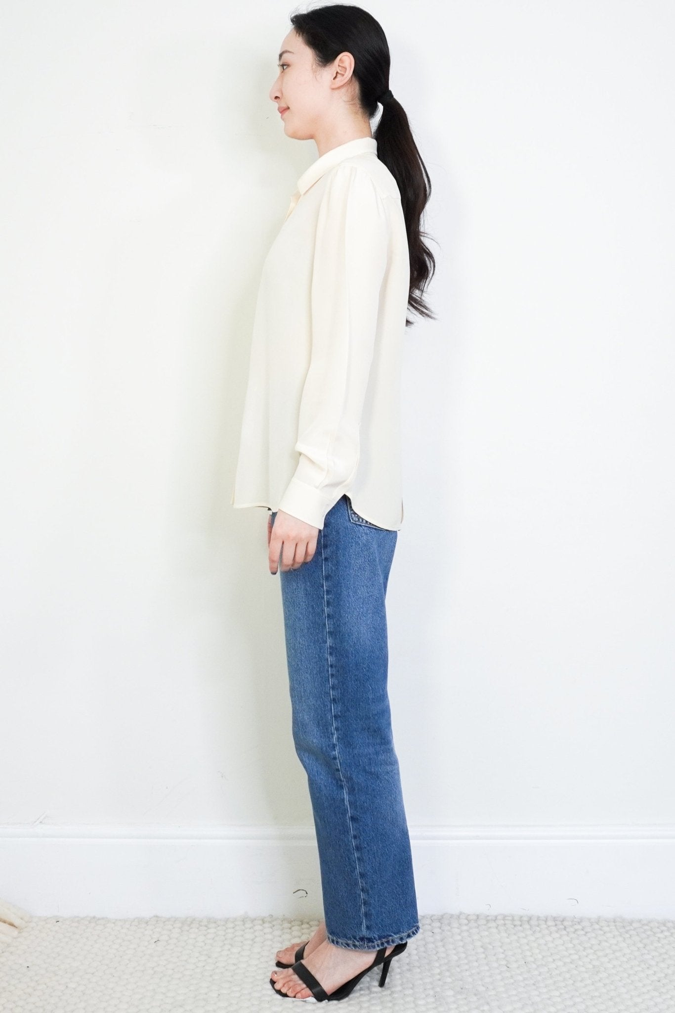 Burberry Cream Silk Blouse RRP £550 | Authentic Preloved - Reloved Again