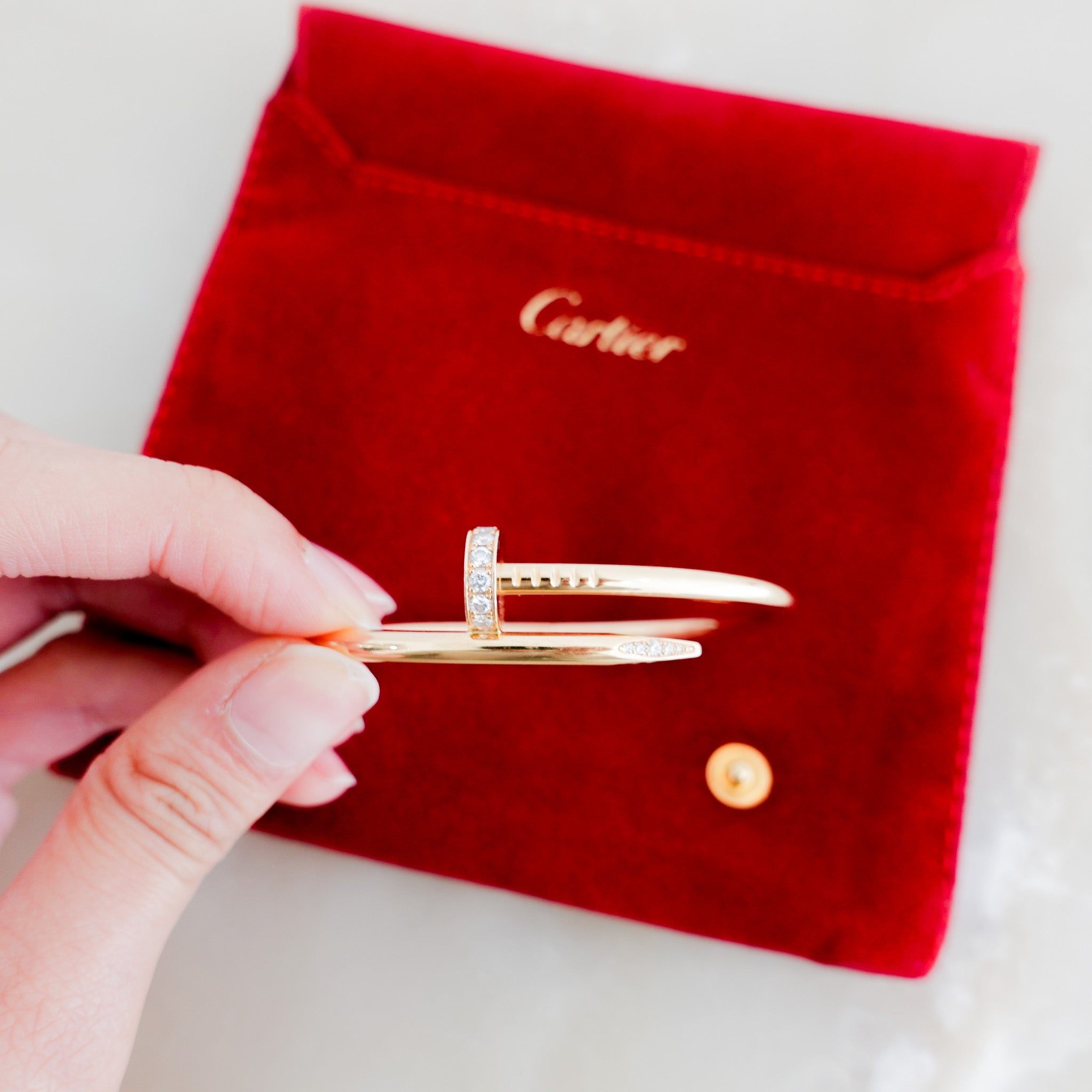 Cartier Juste Un Clou Rose Gold Diamond Bracelet RRP £12800 | Authentic Preloved - Reloved Again