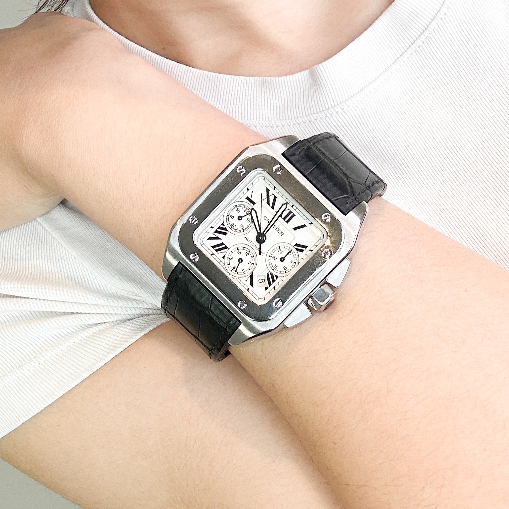 Cartier Santos Chronograph 100 XL RRP £6400 | Authentic Preloved - Reloved Again