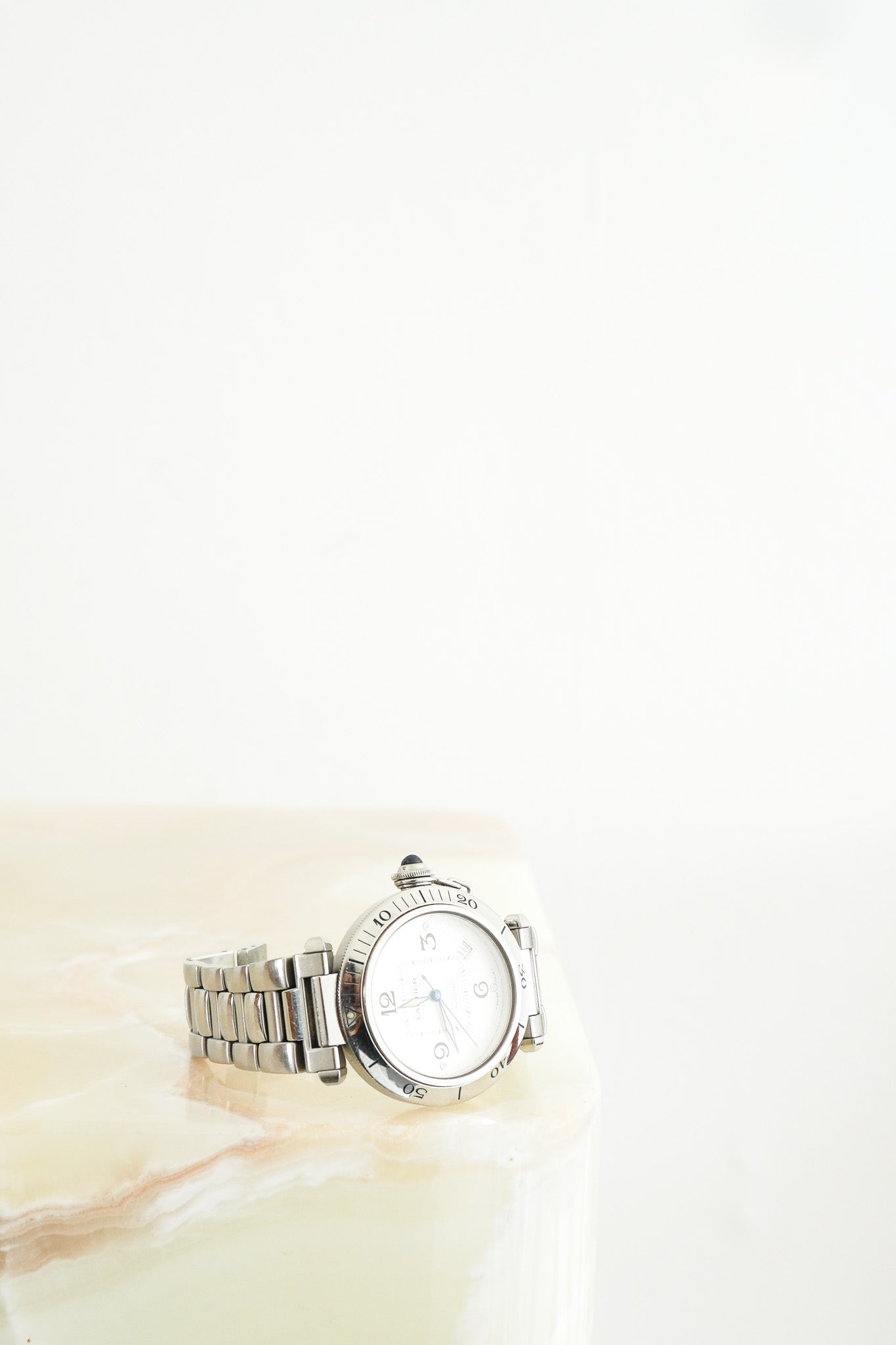 Cartier Sterling Silver Pasha de Cartier Automatic Watch (RRP £6000) | Authentic Preloved FINAL SALE - Reloved Again