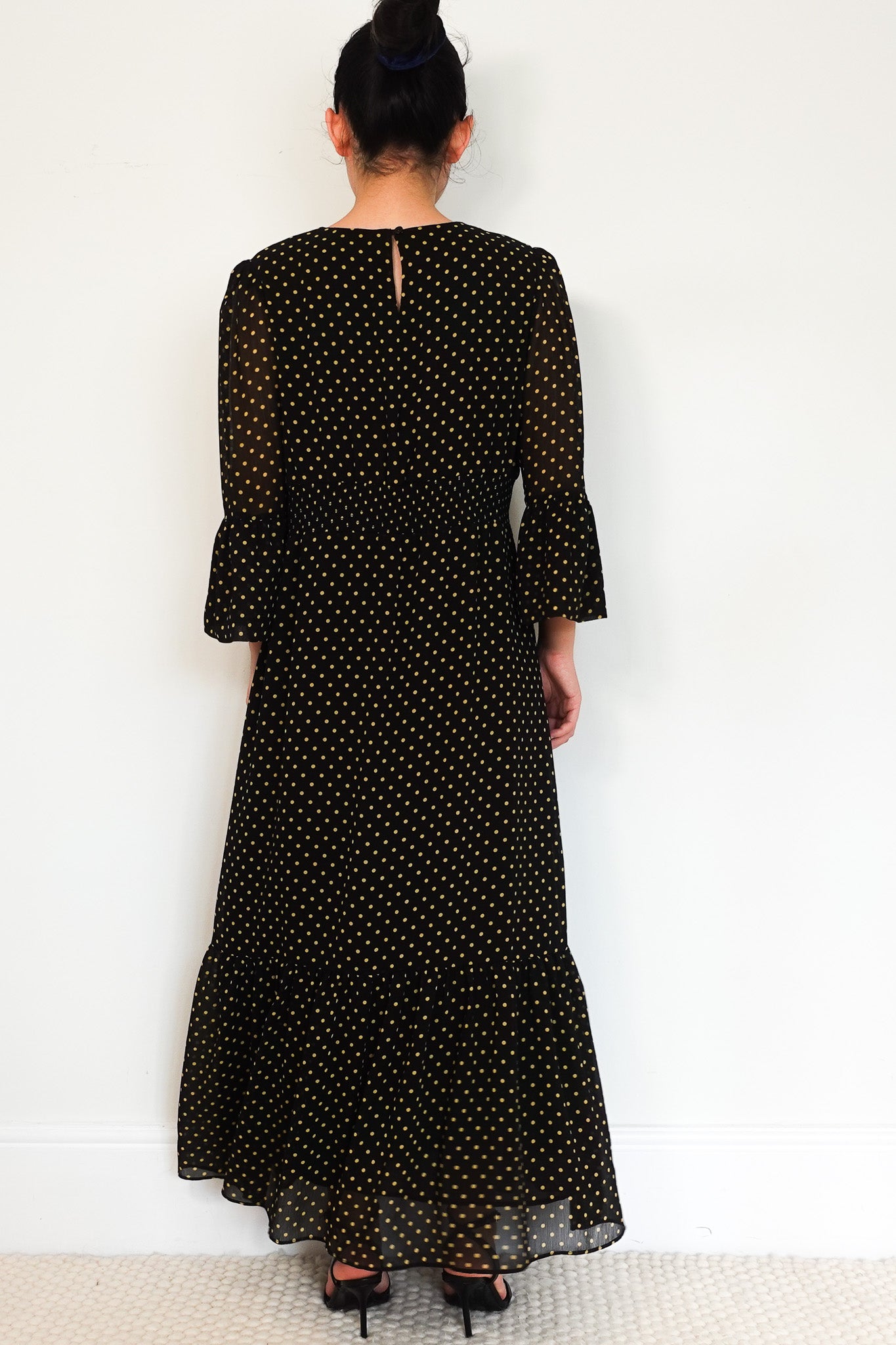 Cefinn Polkadot Black Maxi Dress RRP £320 | Authentic Preloved - Reloved Again