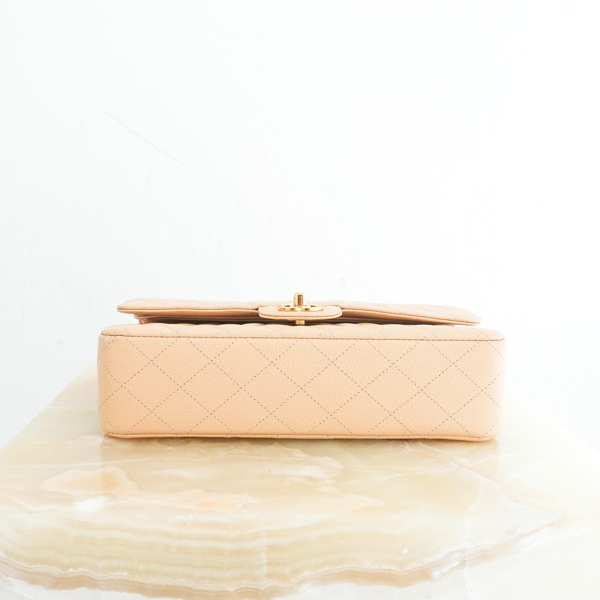 Chanel Caviar Medium Double Flap Beige Bag RRP £10500 | Authentic Preloved - Reloved Again