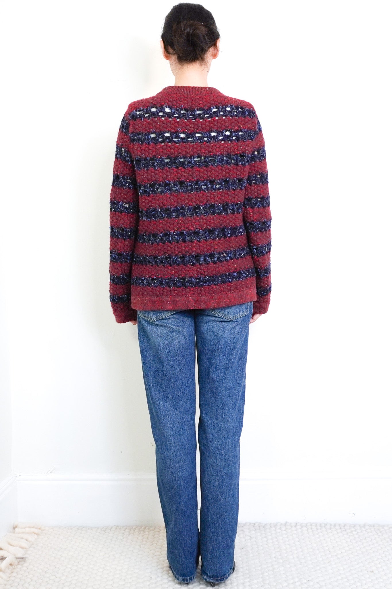 Chanel Charcoal Red Cashmere and Alpaca Cardigan £5860 | Authentic Preloved - Reloved Again