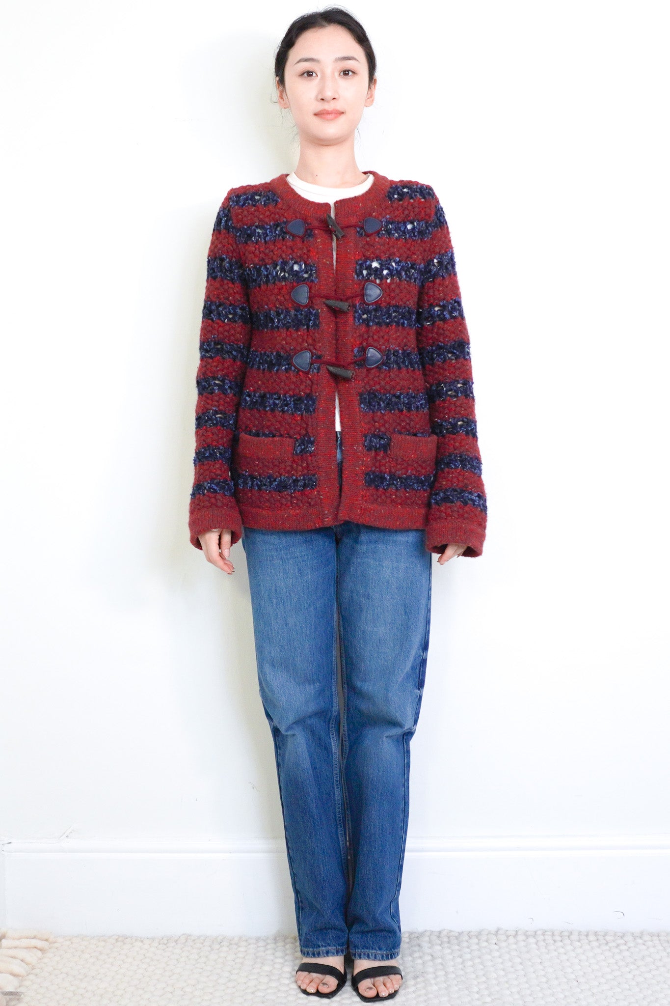 Chanel Charcoal Red Cashmere and Alpaca Cardigan £5860 | Authentic Preloved - Reloved Again