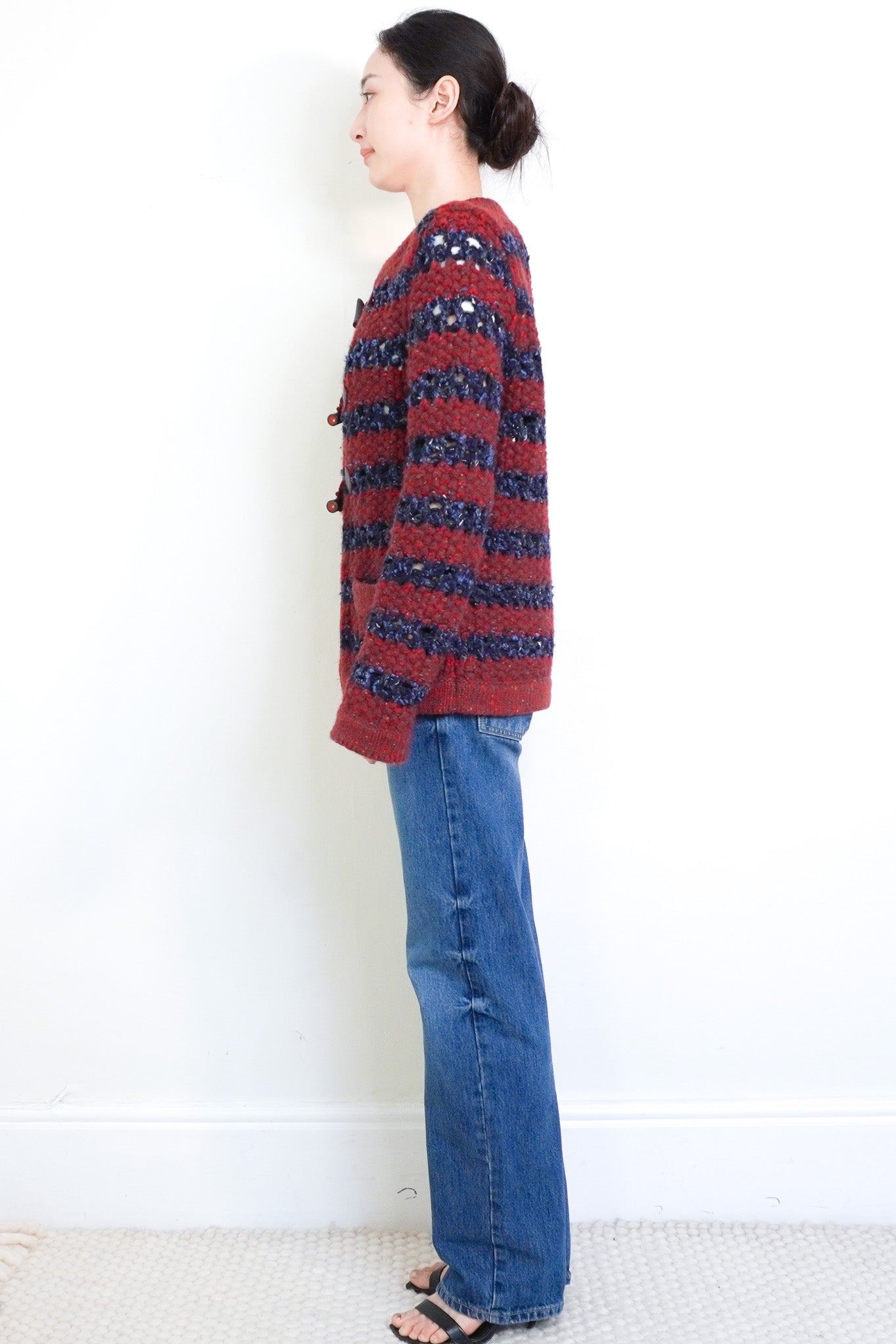 Chanel Charcoal Red Cashmere and Alpaca Cardigan £5860 | Authentic Preloved - Reloved Again