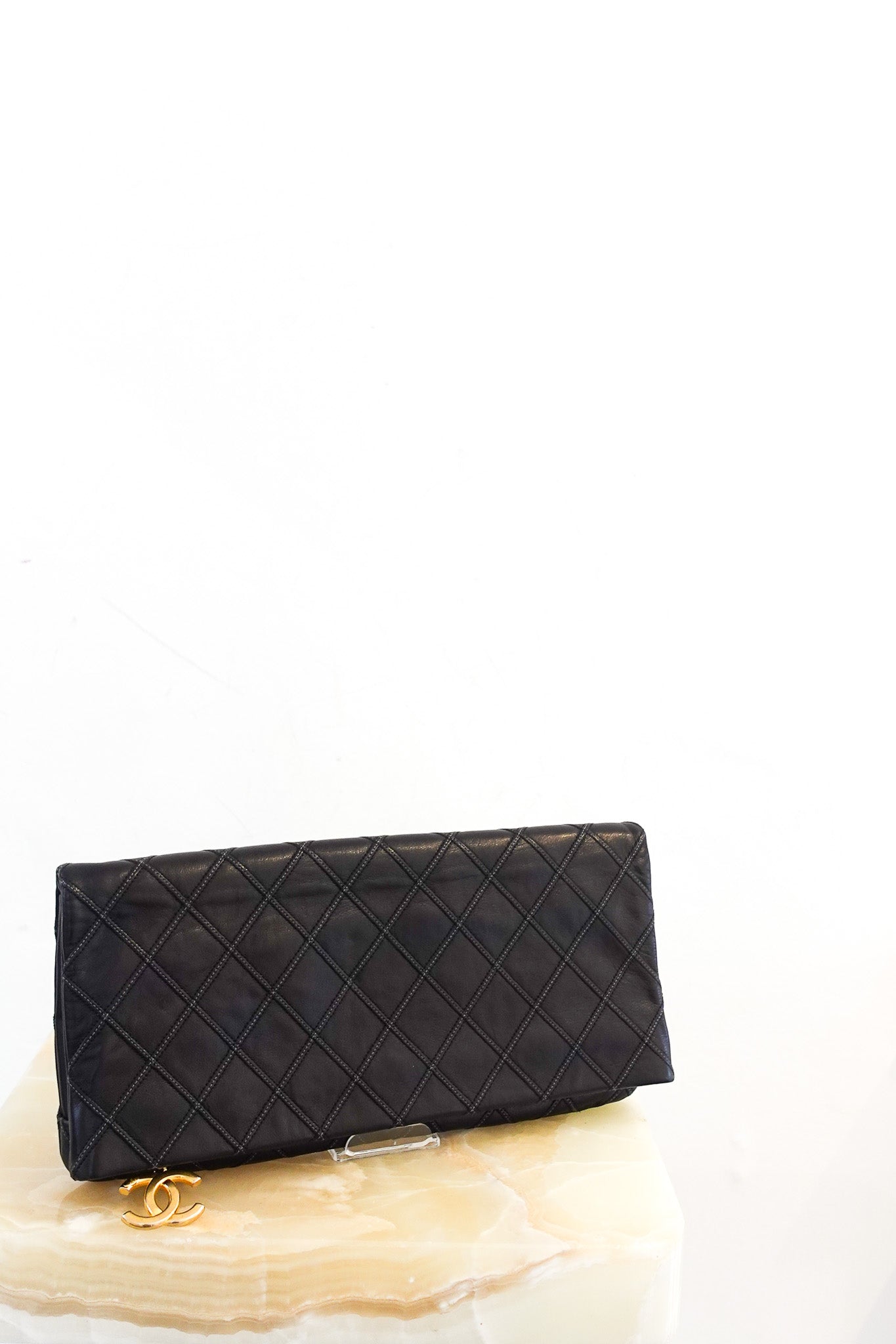 Chanel Classic CC Quilted Oversized Clutch | Authentic Preloved - Reloved Again