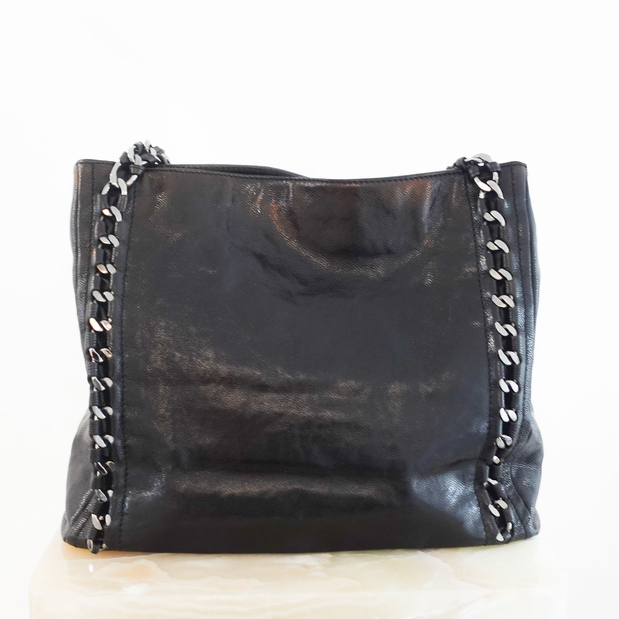 Chanel East West Chain Tote in Black & Brown Metallic Sheen RRP £2000 | Authentic Preloved - Reloved Again
