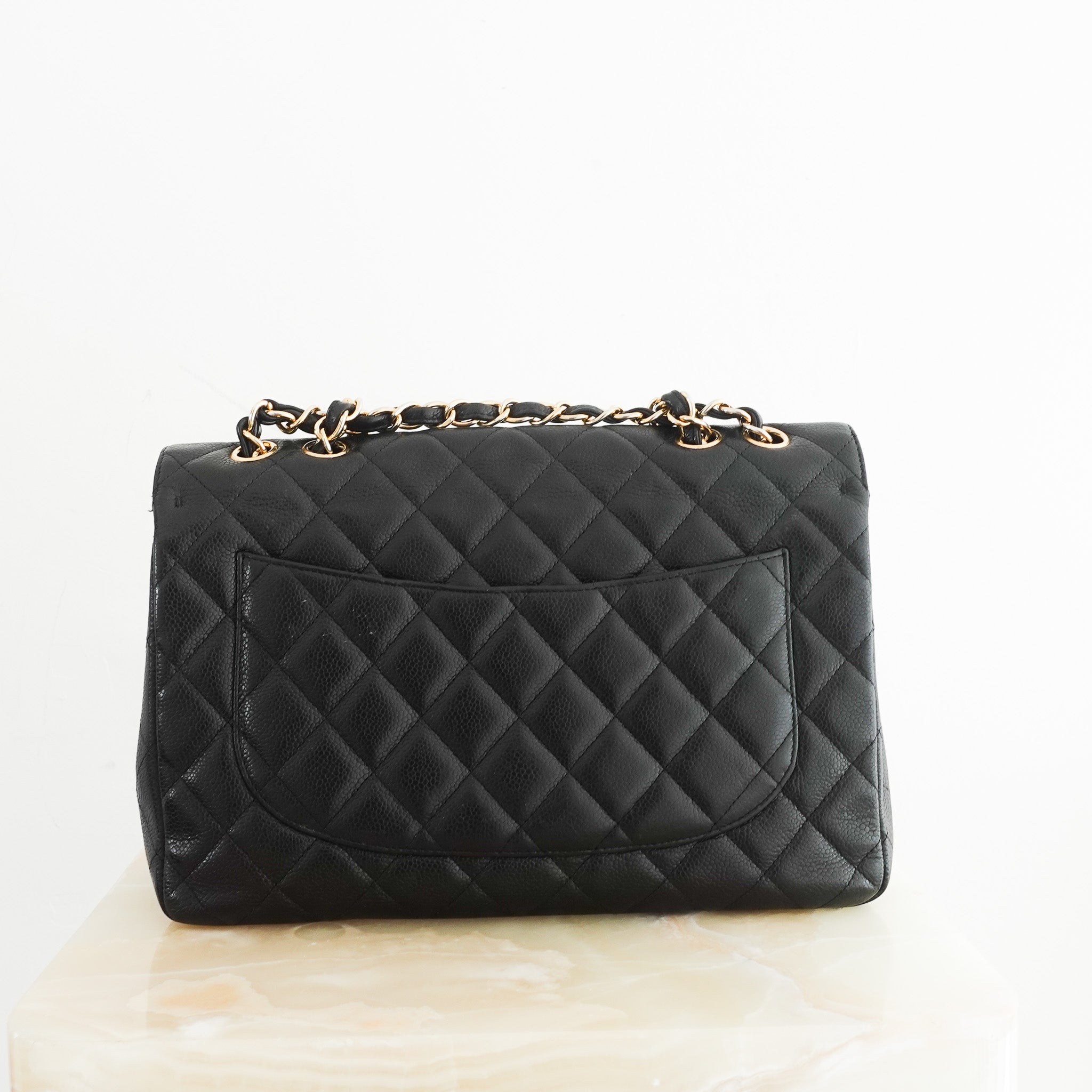 Chanel Jumbo Caviar Classic Single Flap Bag RRP £9500 | Authentic Preloved - Reloved Again