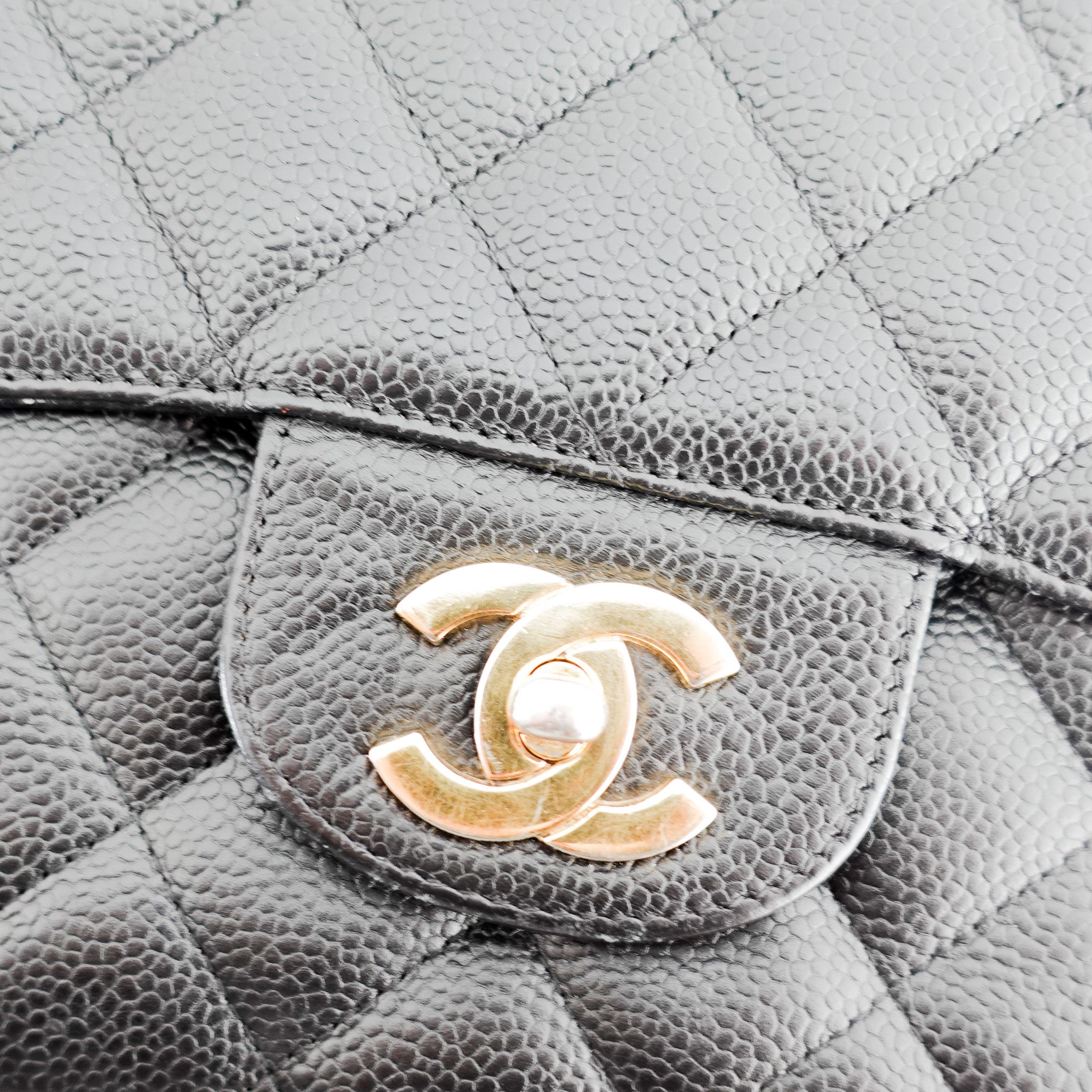 Chanel Jumbo Caviar Classic Single Flap Bag RRP £9500 | Authentic Preloved - Reloved Again