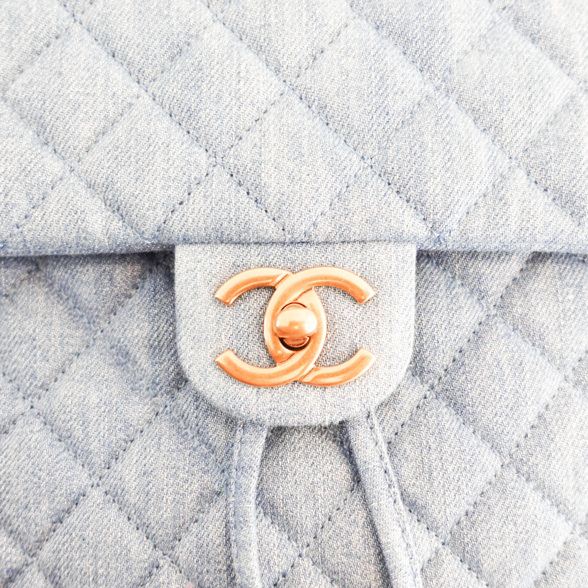 Chanel Washed Denim Quilted Large Urban Spirit Backpack | Authentic Preloved - Reloved Again