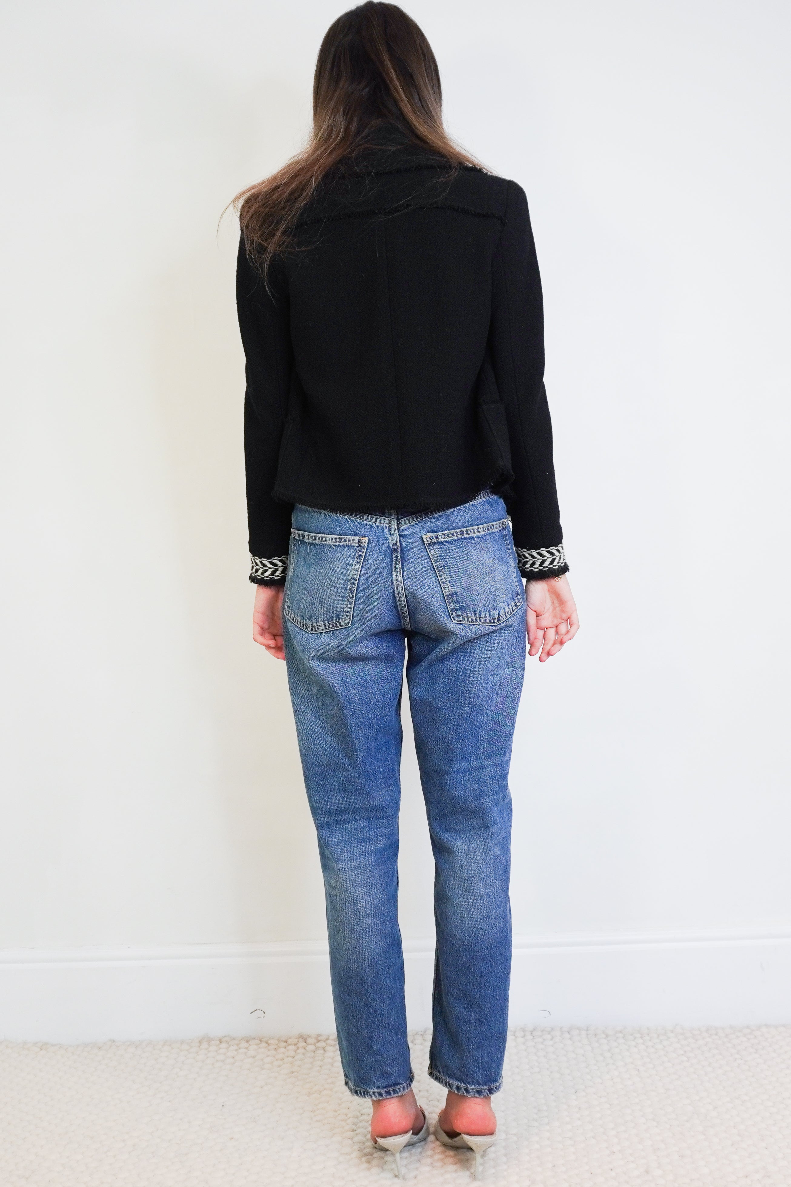Back Picture of Chanel Black Jacket.
