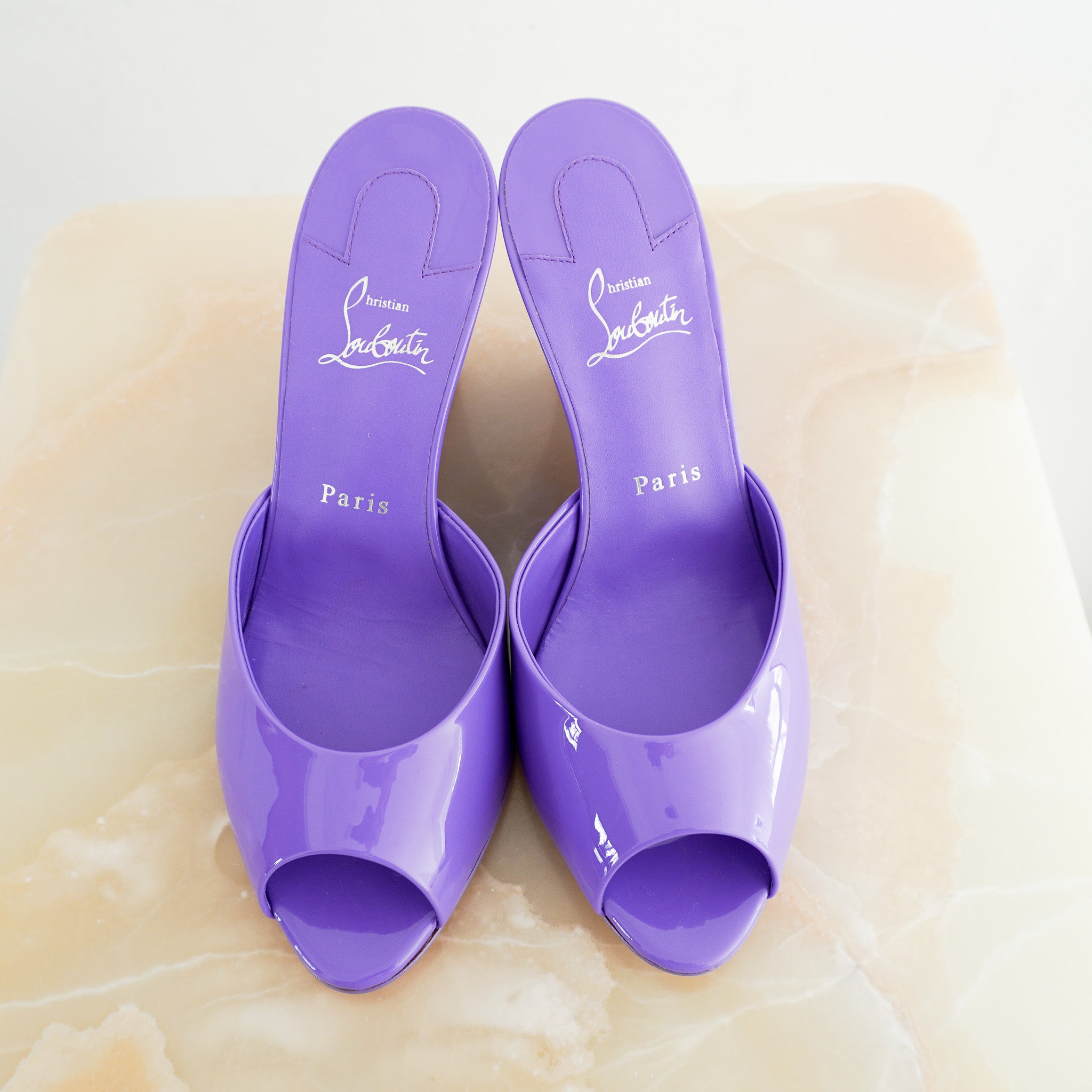 New Christian Louboutin Me Dolly Zeppa Patent Wedges RRP £665 | Authentic Preloved - Reloved Again