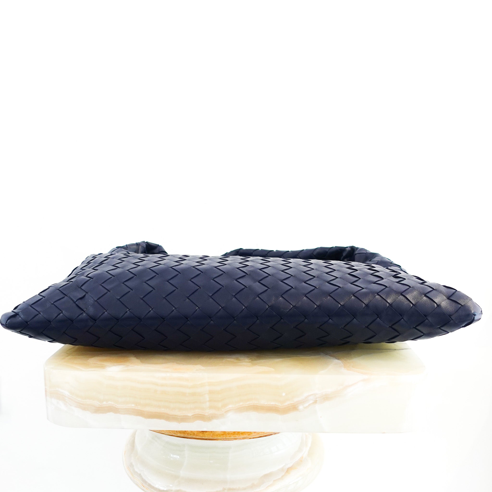 current-season-bottega-veneta-hop-small-shoulder-bag-in-navy-under-picture-chelsea-london