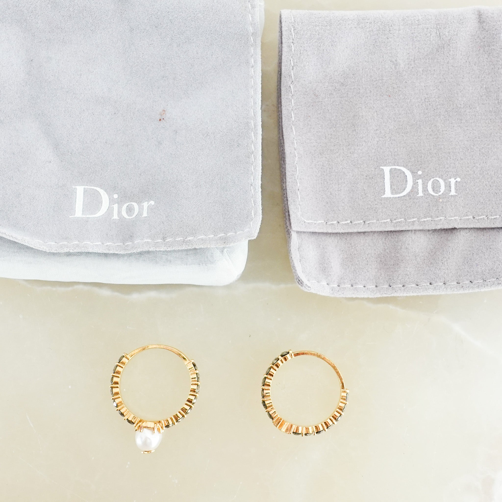 Dior Star and Pearl Gold Ring Stack RRP £1000 | Authentic Preloved - Reloved Again