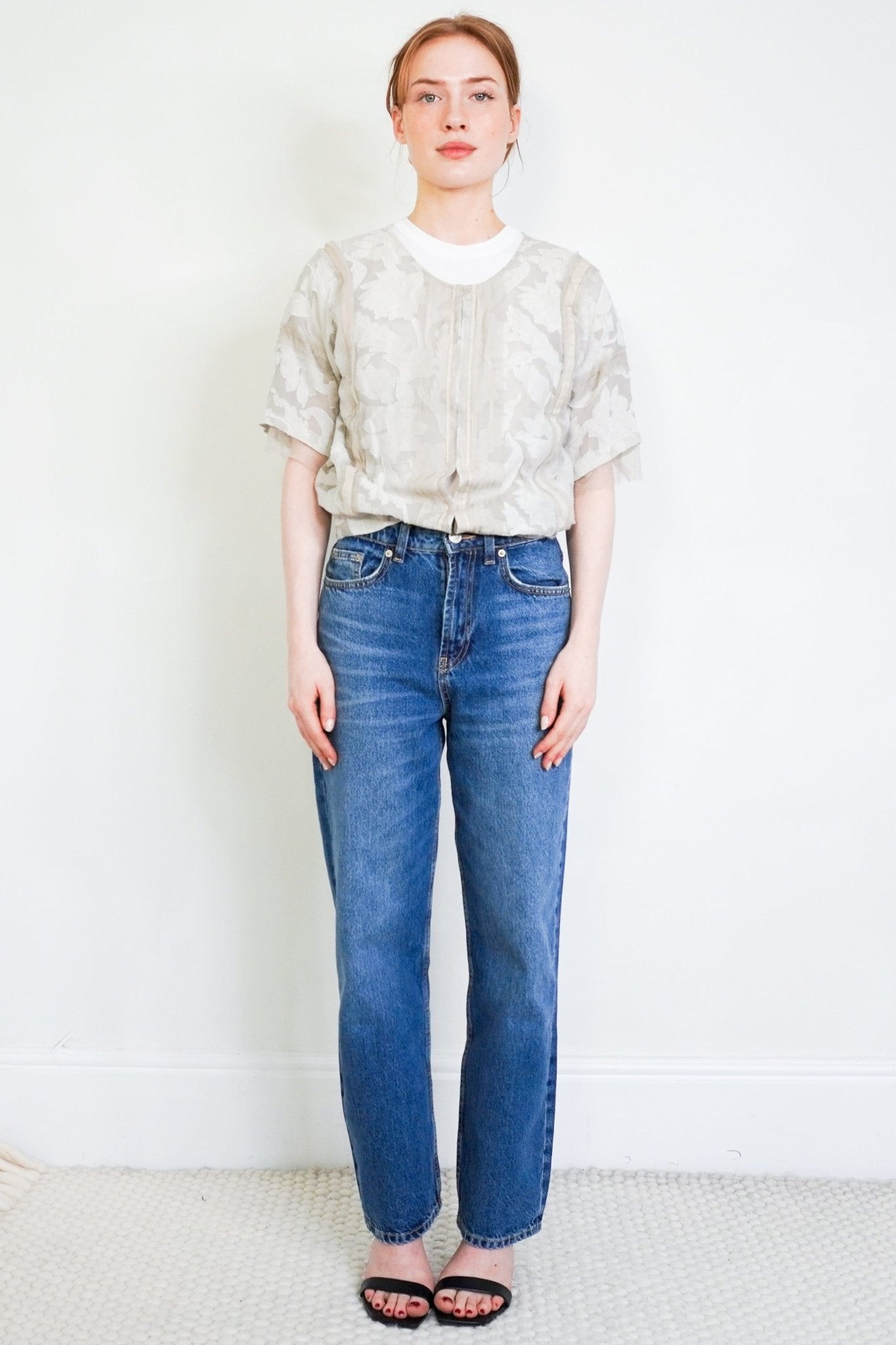 Dries Van Noten Grey Lace Floral Top RRP £395 | Authentic & Preloved - Reloved Again