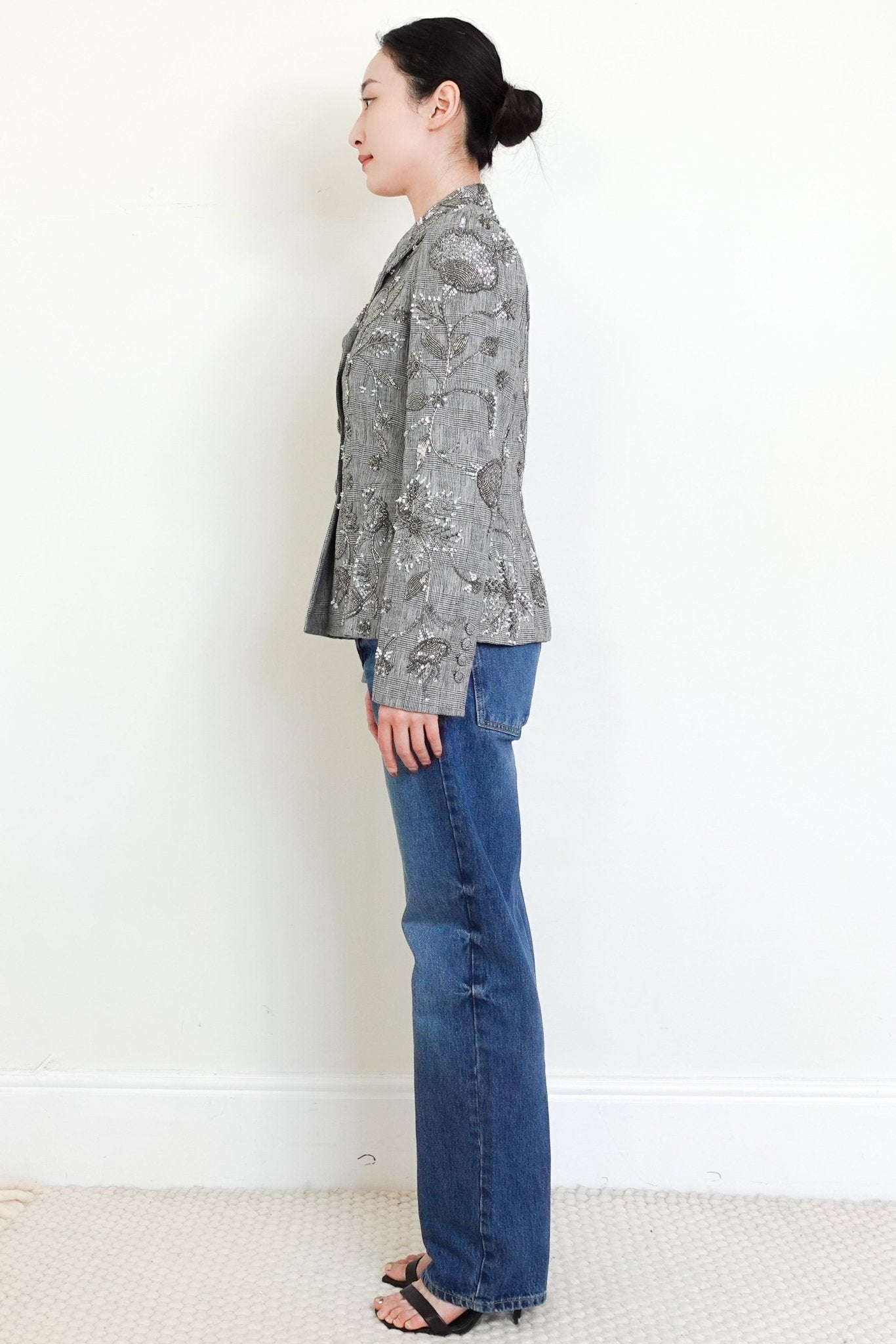 Erdem Bead Embellished Buttoned Blazer RRP £1795 | Authentic Preloved - Reloved Again