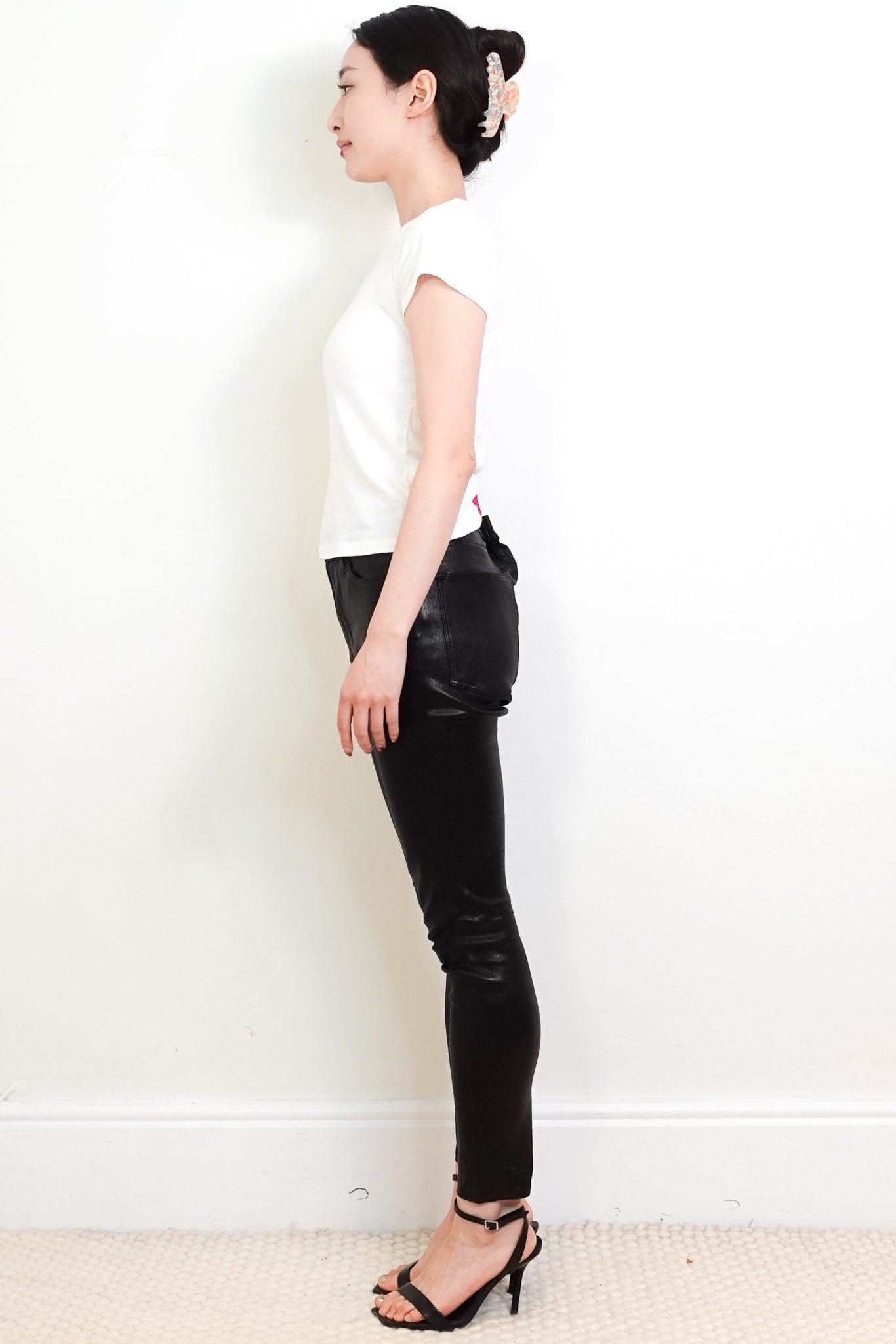 Frame Leather High Waisted Skinny Trousers RRP £400 | Authentic Preloved - Reloved Again