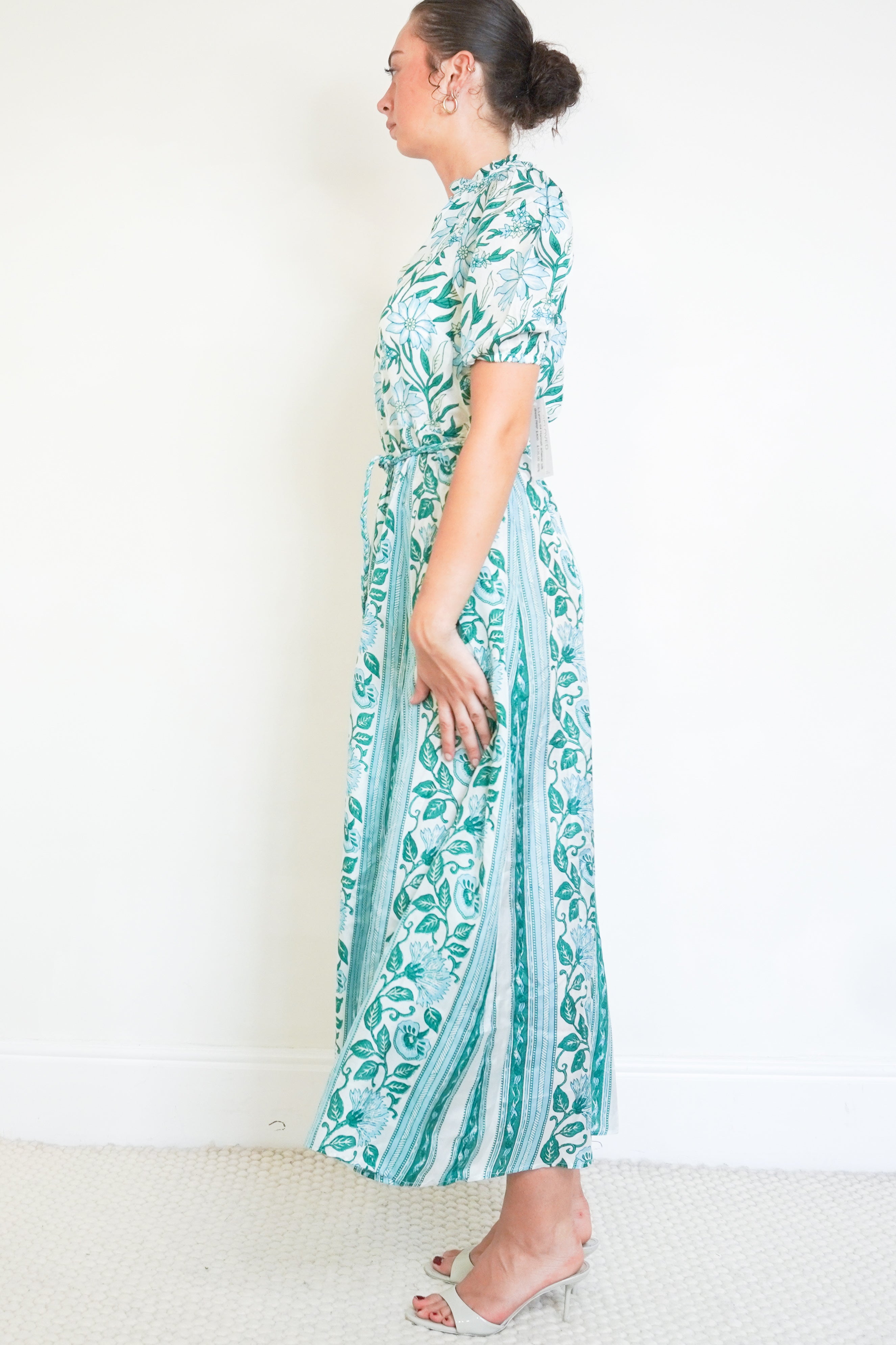 SIde image of the Hannah Dress, showing the sleeves