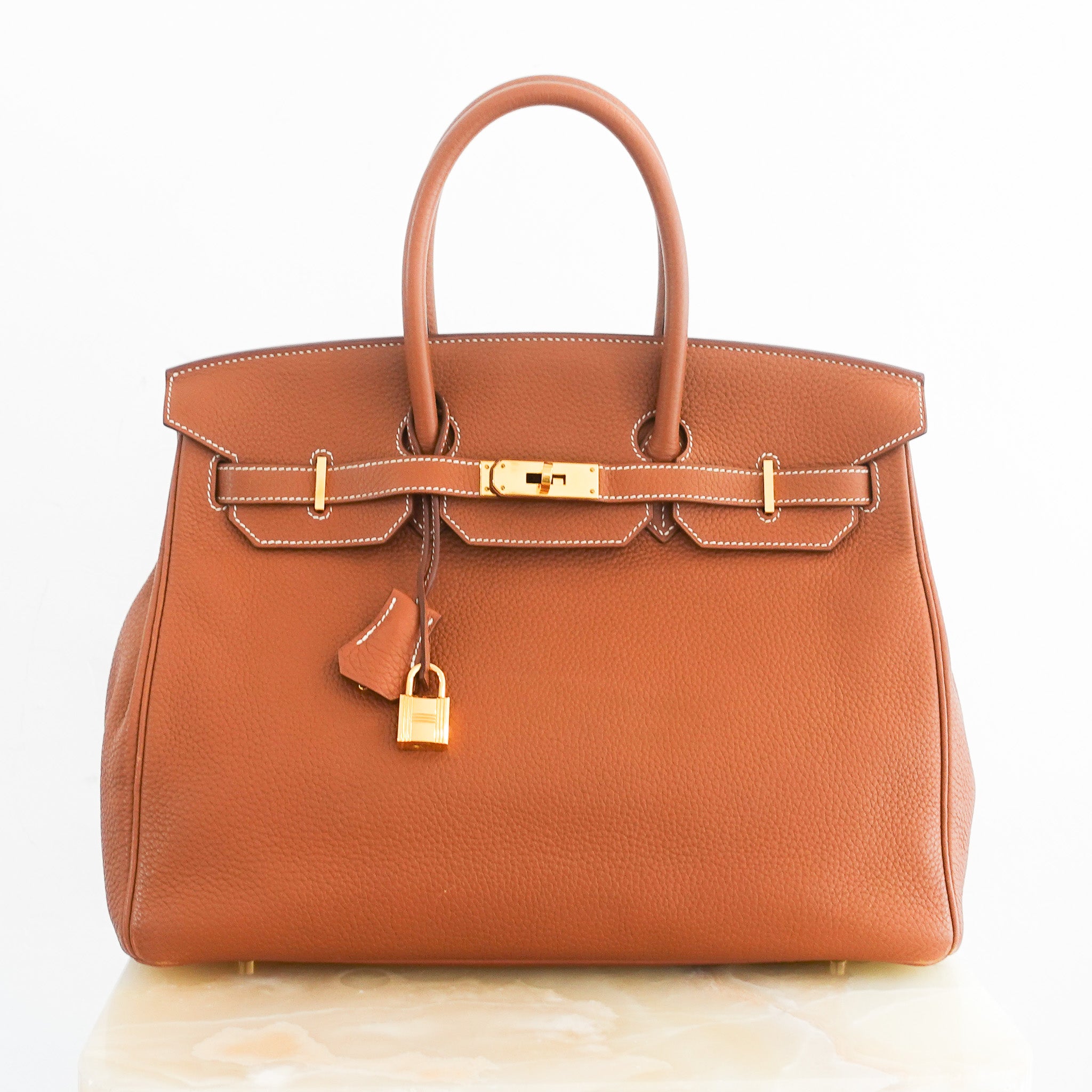 Hermès Birkin 35 Taurillon Clemence Gold | Authentic Preloved - Reloved Again