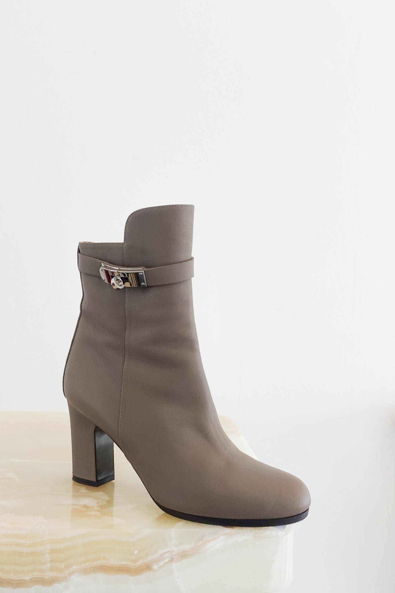 Hermes St Germain ankle boots in Etoupe RRP £1600 | Authentic Preloved - Reloved Again