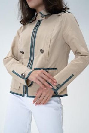 Chanel Beige CC Trench Jacket 08P RRP £1700 | Authentic Preloved - Reloved Again