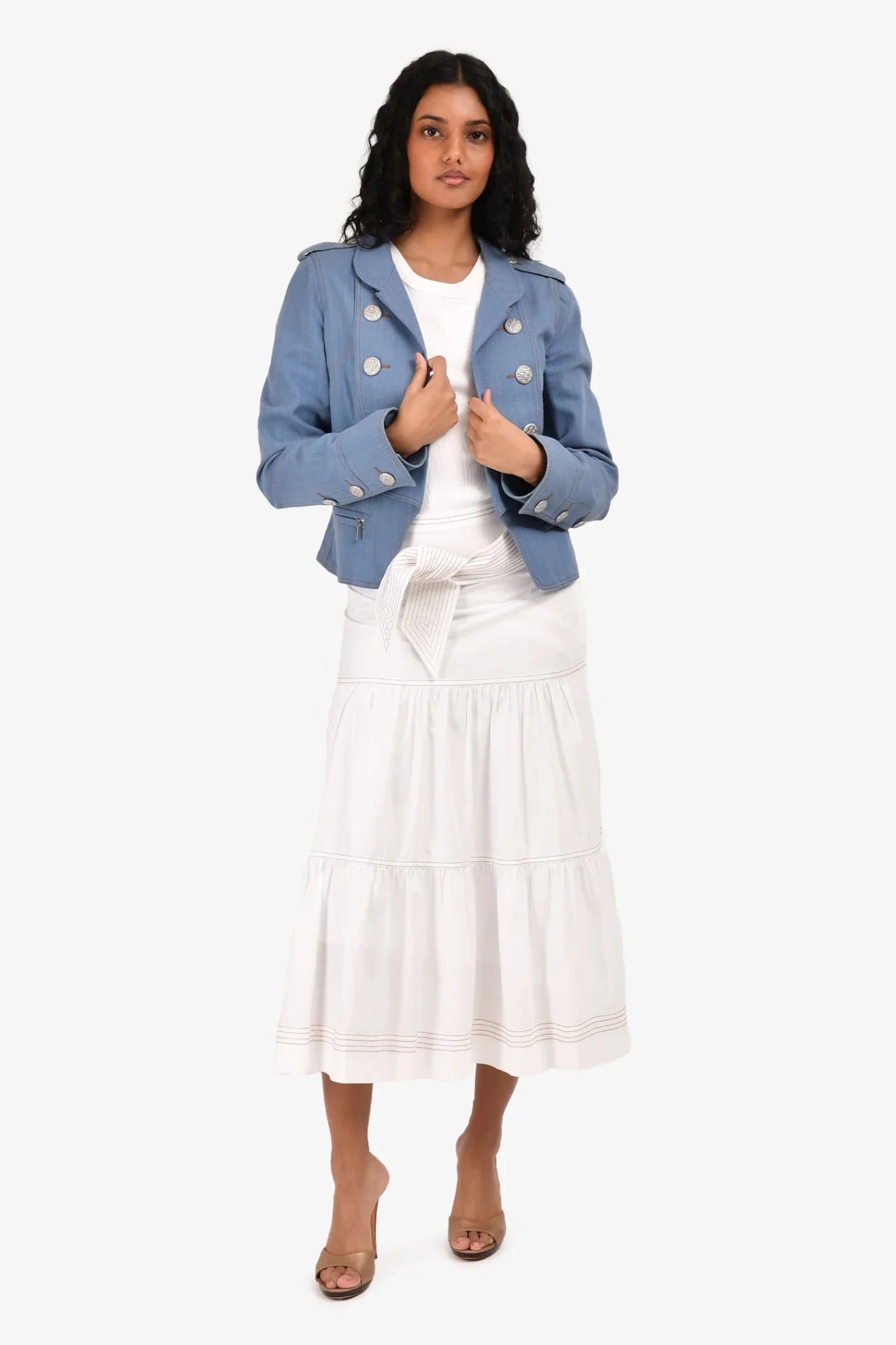 Chanel Blue Denim Silver Button Jacket 2012 Cruise Collection £5910 | Authentic Preloved - Reloved Again