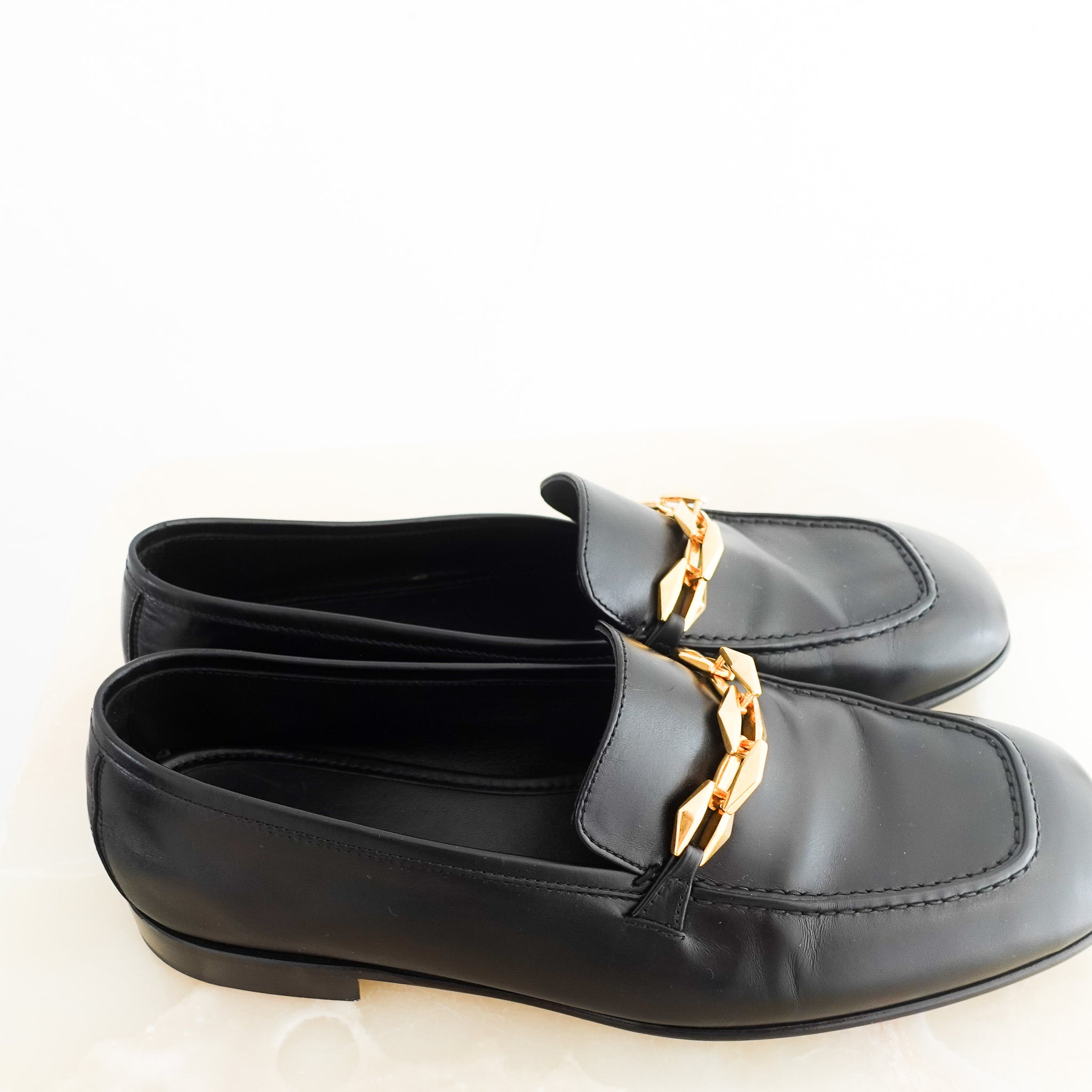 Jimmy Choo Tilda Leather Loafers RRP £800 | Authentic Preloved - Reloved Again